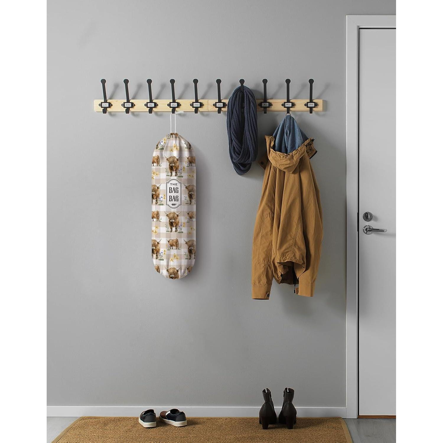 Soporte de Bolsa de Plástico Moanlor Art Vaca Marrón 58 cm