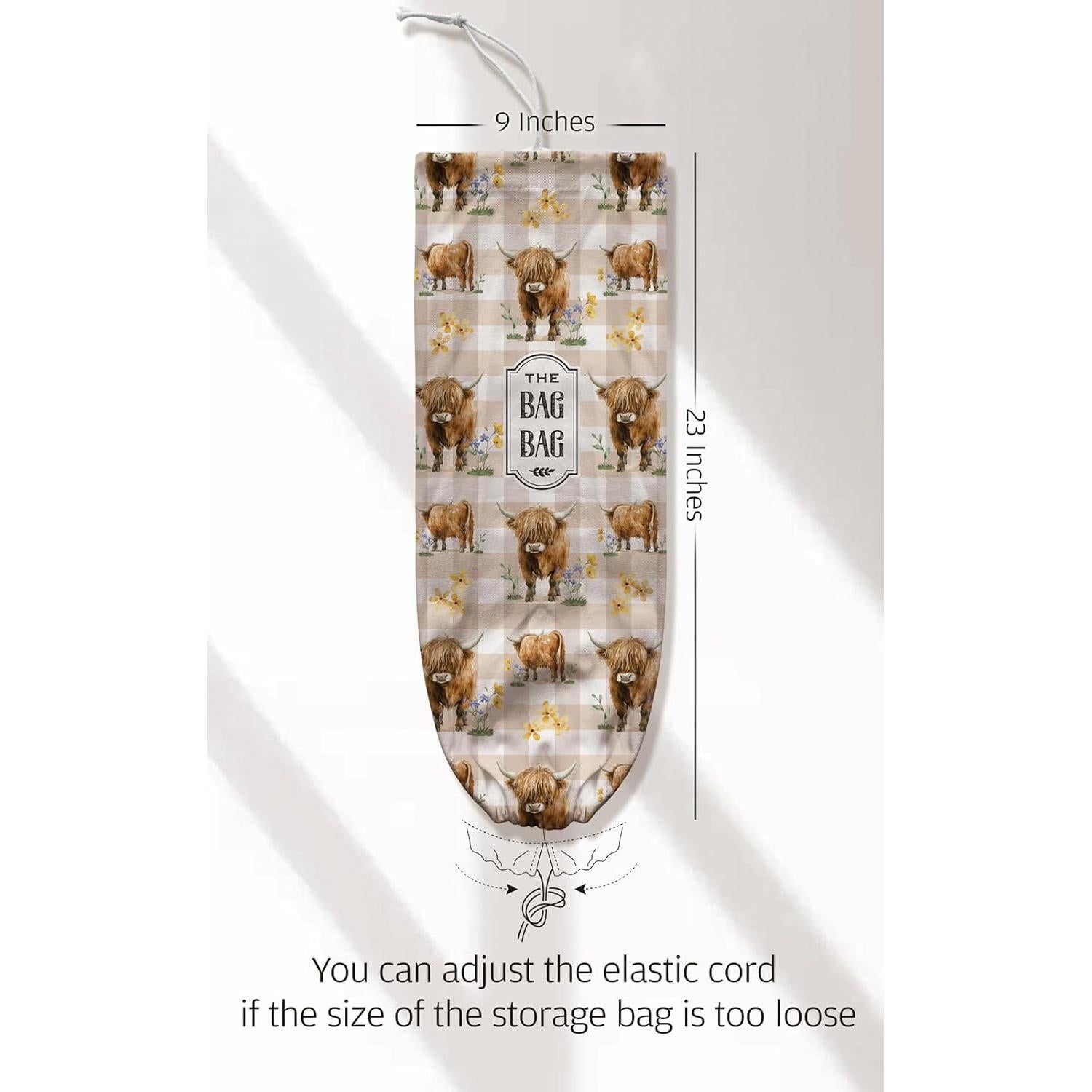 Soporte de Bolsa de Plástico Moanlor Art Vaca Marrón 58 cm