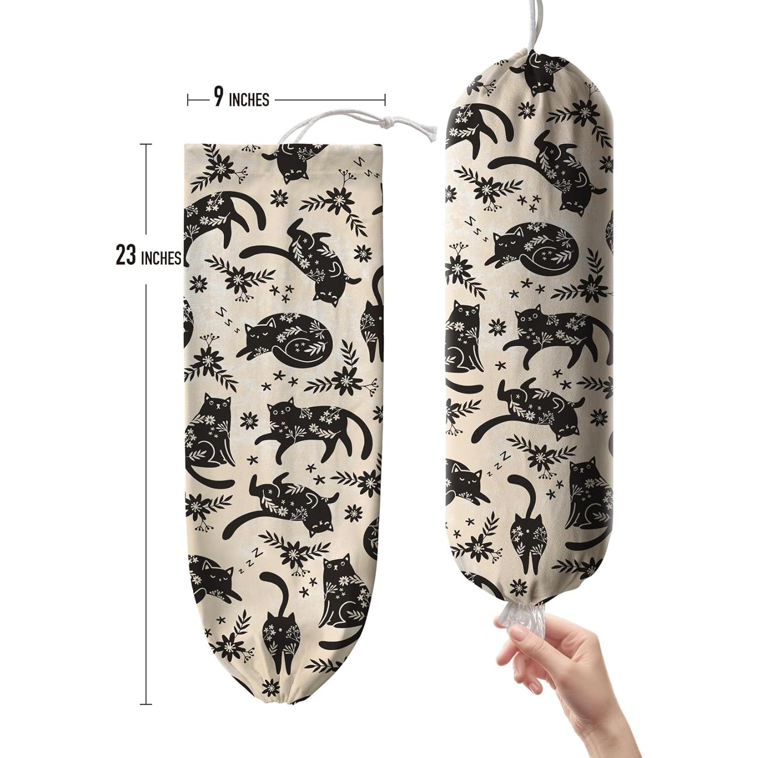 Soporte de Bolsa de Compras Hglian Gato Negro 58.4x22.9cm