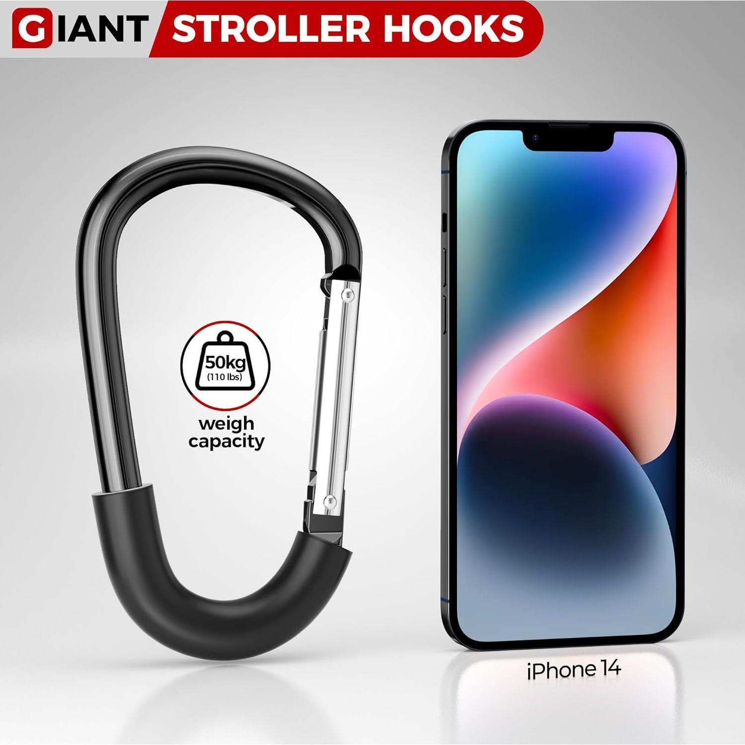 Ganchos Universales para Cochecito SURDOCA - 2 Pcs Alta Resistencia