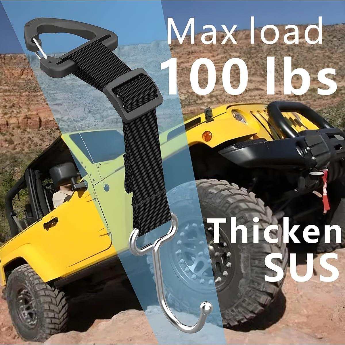 Ganchos para Reposacabezas Zpana - 4 Piezas Ajustables Negro