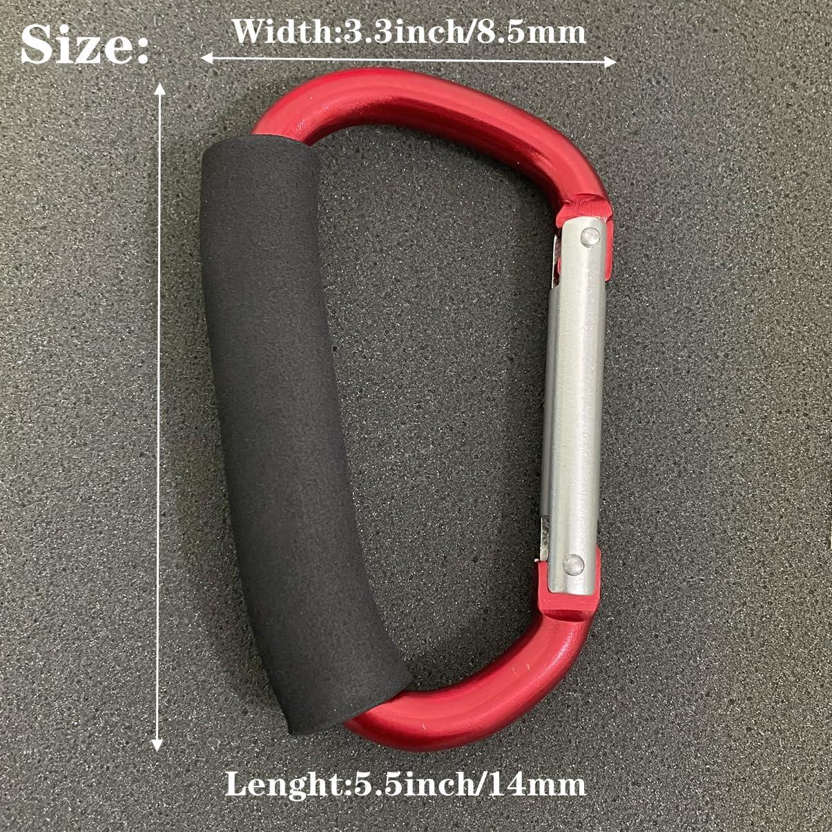 Gancho Carabiner ZUJHPYMI 14cm Aluminio Grande D Forma