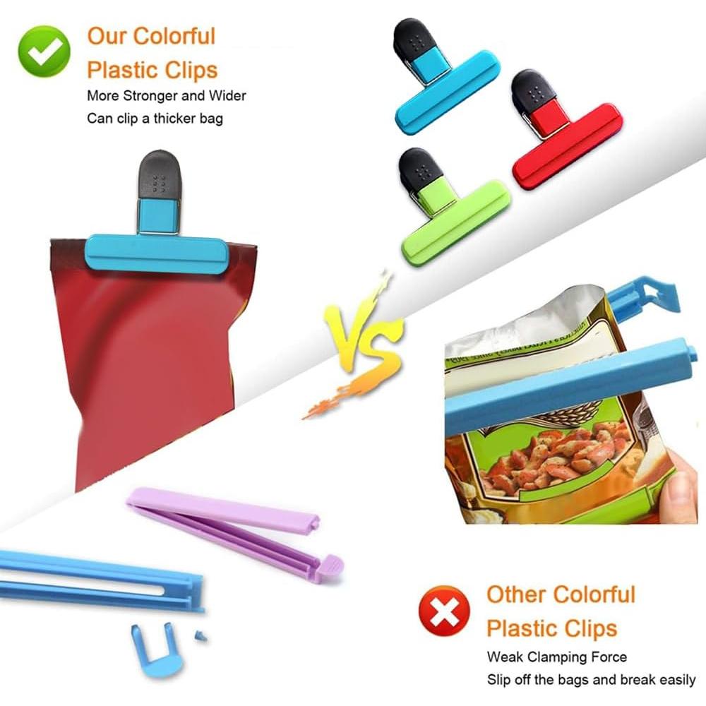 Clips para Bolsas BamLue 12 Piezas Reutilizables 7.62 cm