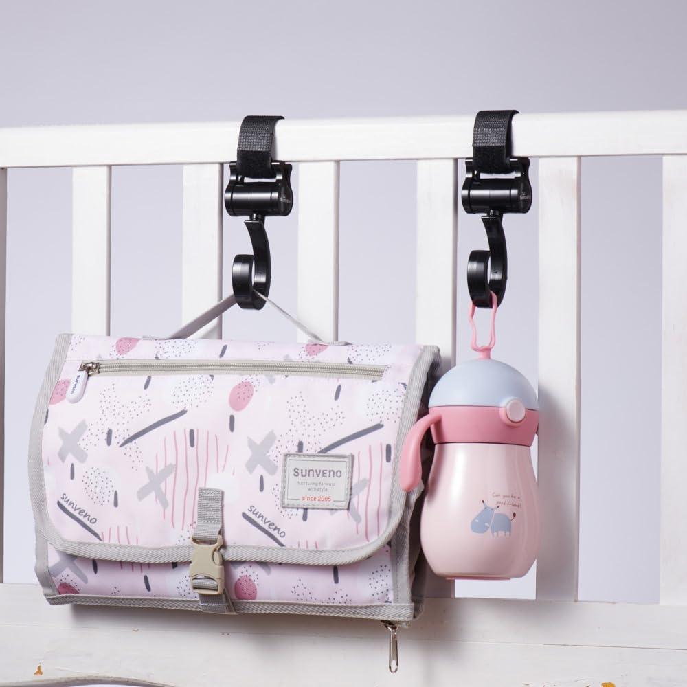 Ganchos para Cochecito SUNVENO - Soporta 3.18 kg - 2 Piezas