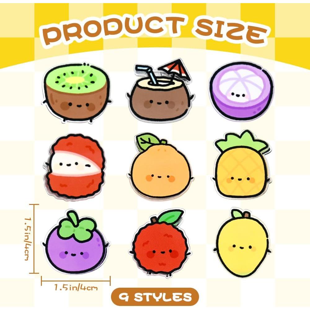 Set de 9 Clips Selladores de Alimentos BieFuDan - Fruta, 4 cm