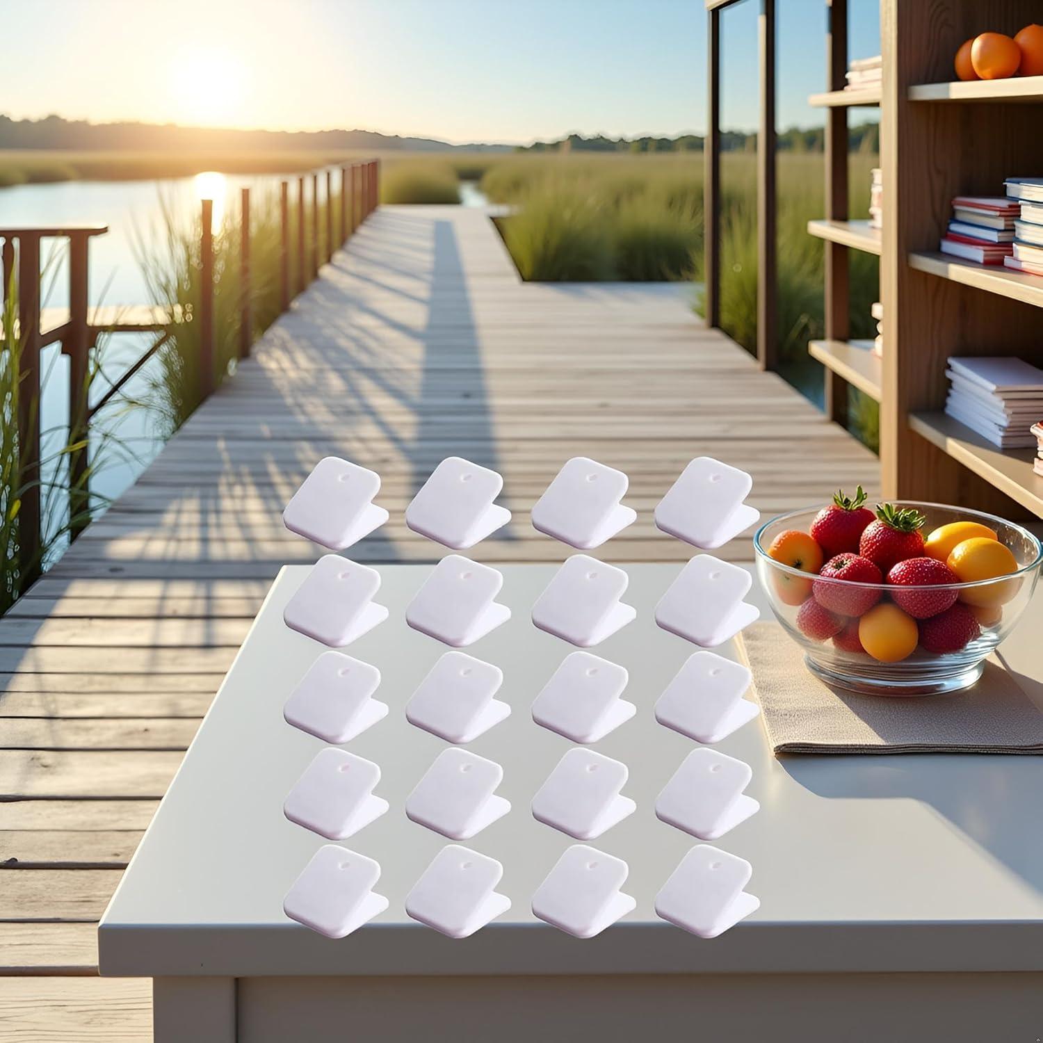 20 Clips de Bolsa de Plástico Blanco GANPUB para Sellar Snacks