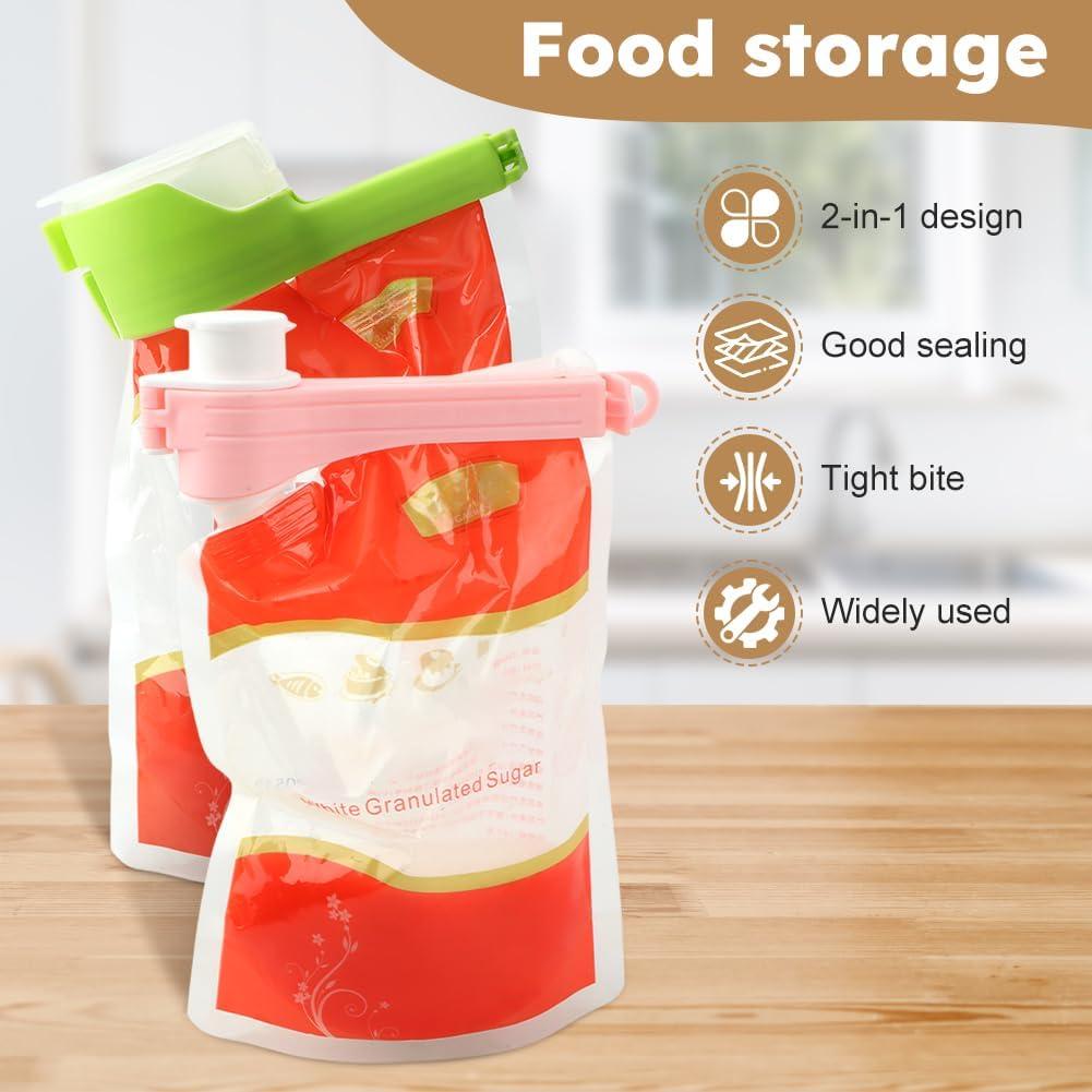 6 Piezas Clips para Sellar y Verter Alimentos Trasylph