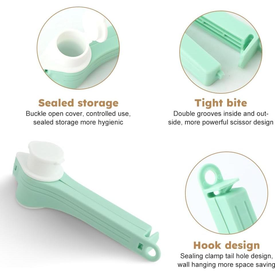 6 Piezas Clips para Sellar y Verter Alimentos Trasylph