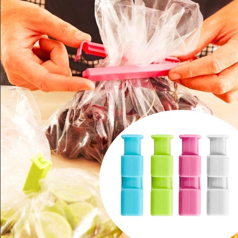 Sealing Clip, 4pcs Bag Sealing Clips, Press Snack Bag Seal, Fresh-Keeping Clamp Sealer, Food Seal Storage Clips, Snack Sealing Clip, Sandwich Sealing Clips(Size:2.44x0.47inch)