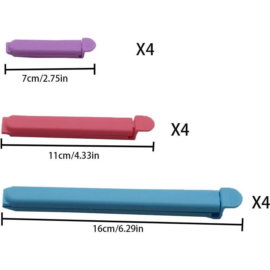 24 Clips de Sellado Aiamo para Bolsas de Comida Multicolor