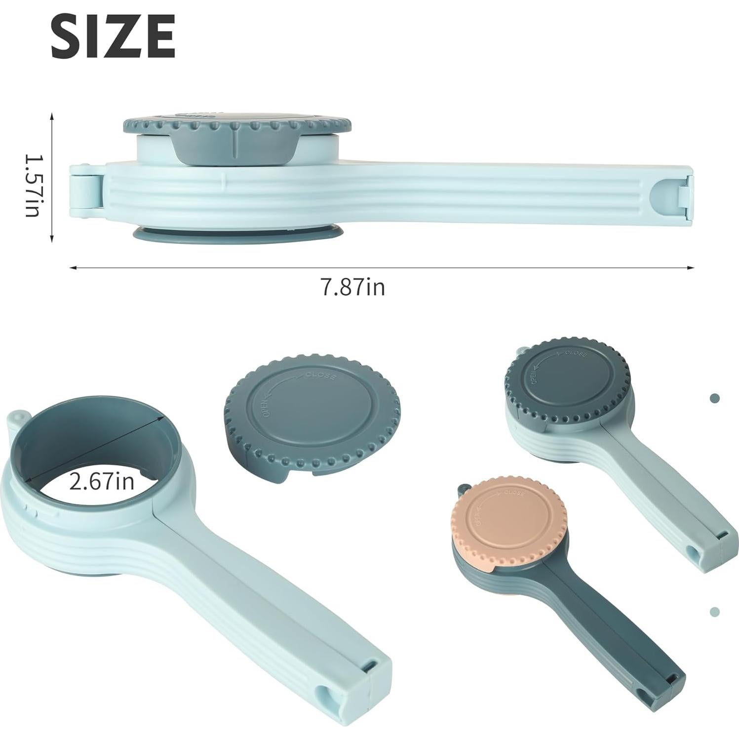 Juego de Clips para Alimentos Yvey - 2 Piezas Reutilizables