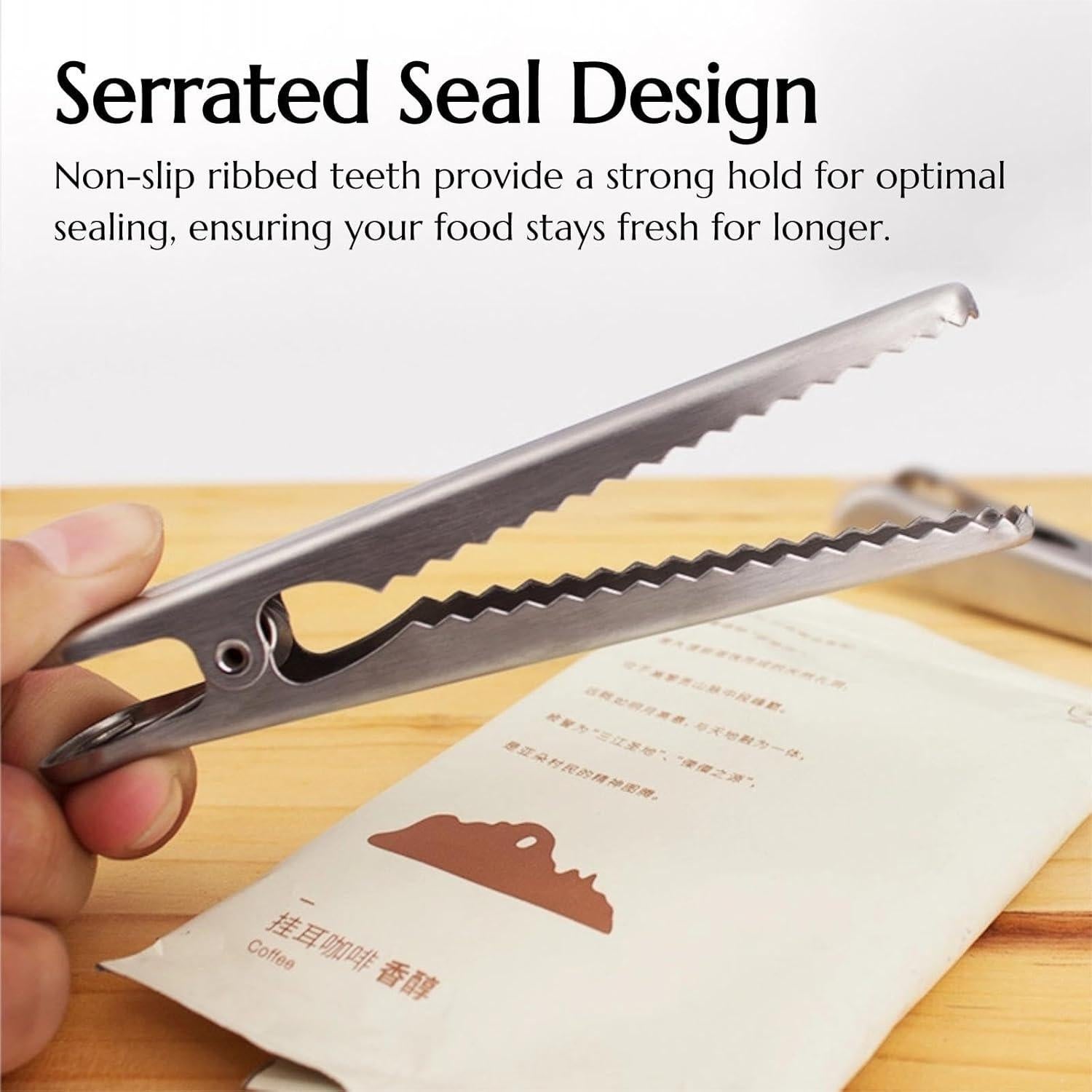 Juego de 6 Clips de Sellado de Acero Inoxidable KINTEGOOD