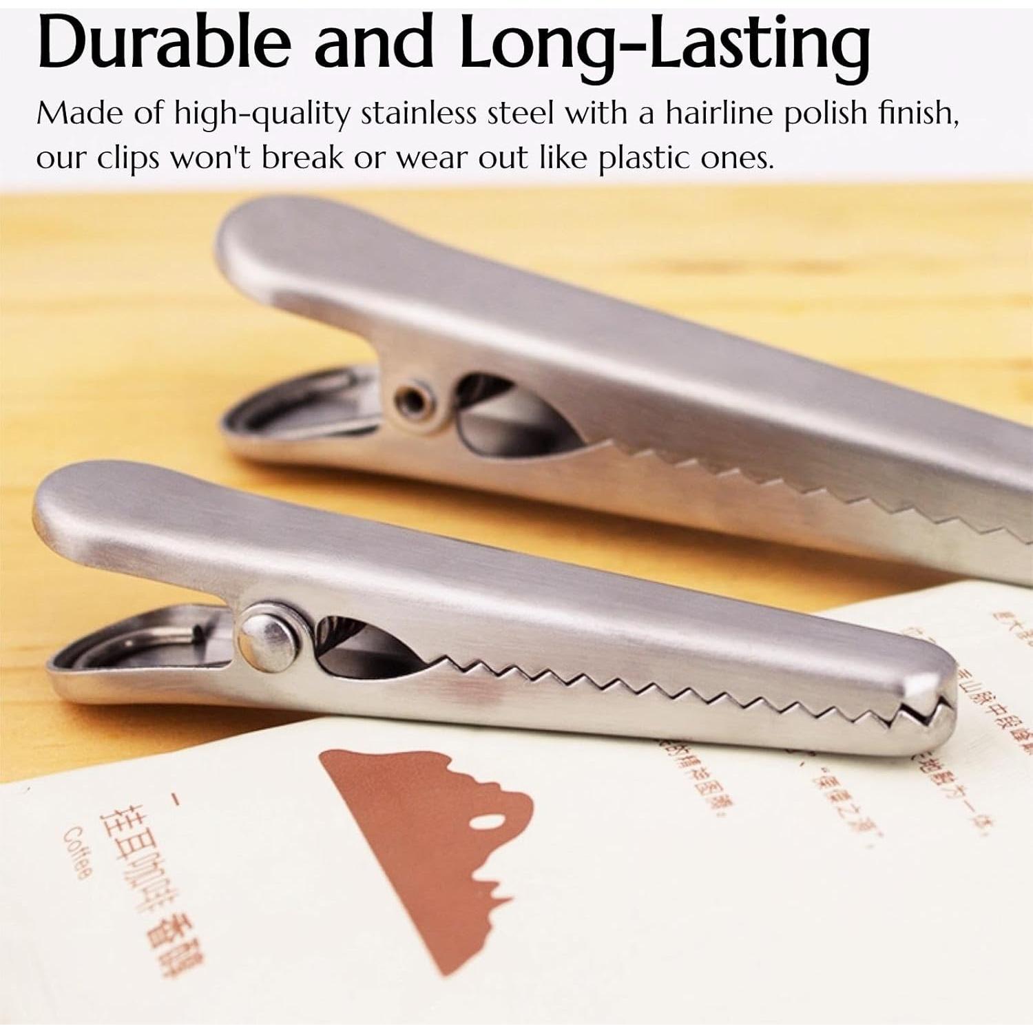 Juego de 6 Clips de Sellado de Acero Inoxidable KINTEGOOD