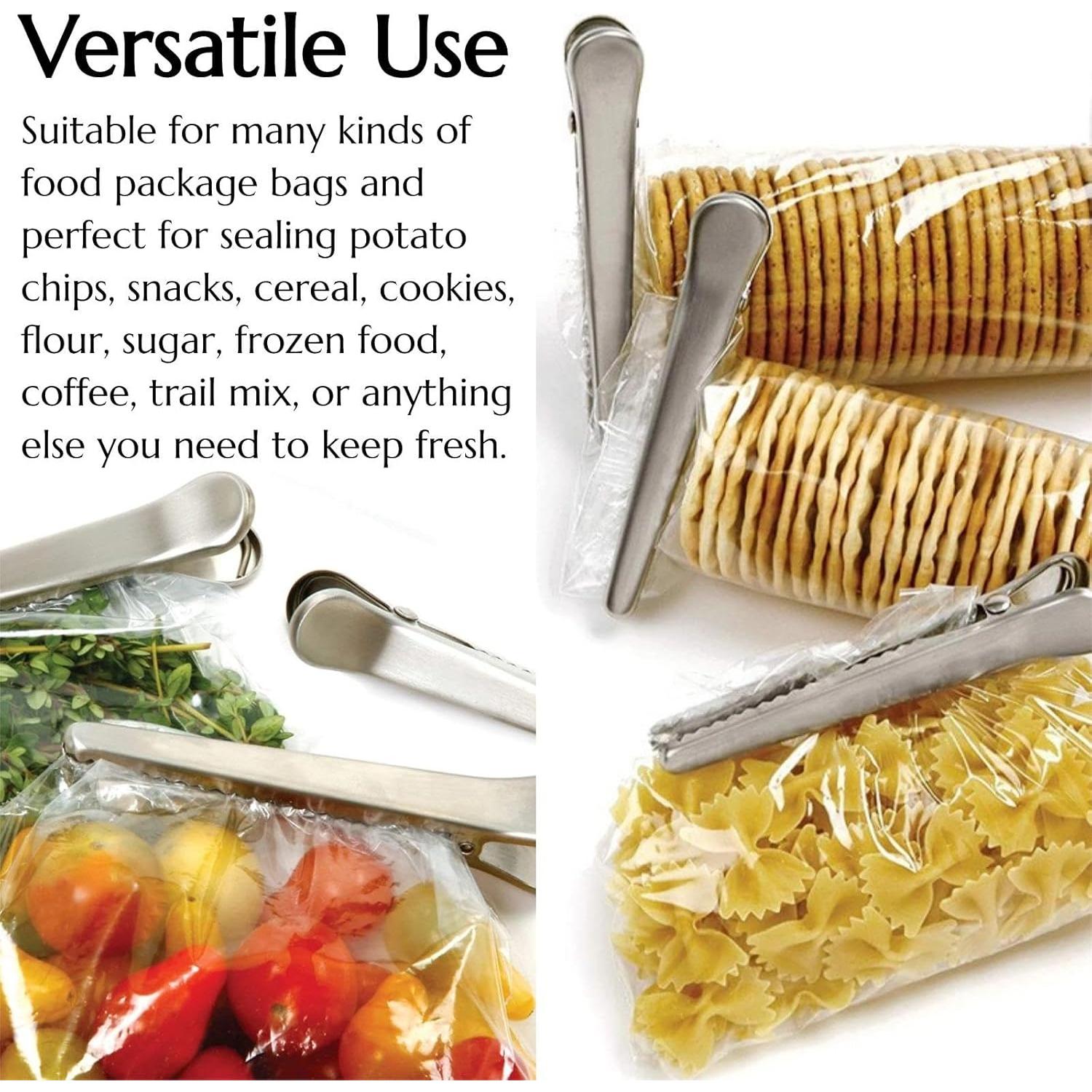 Juego de 6 Clips de Sellado de Acero Inoxidable KINTEGOOD