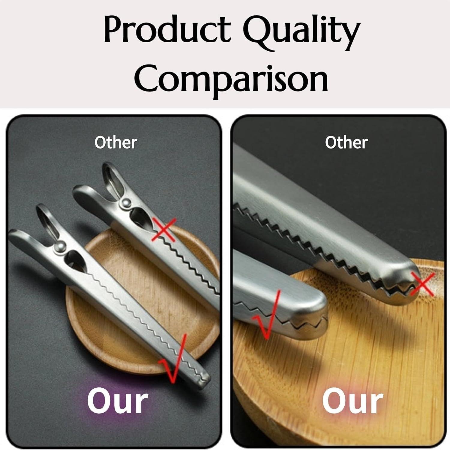 Juego de 6 Clips de Sellado de Acero Inoxidable KINTEGOOD