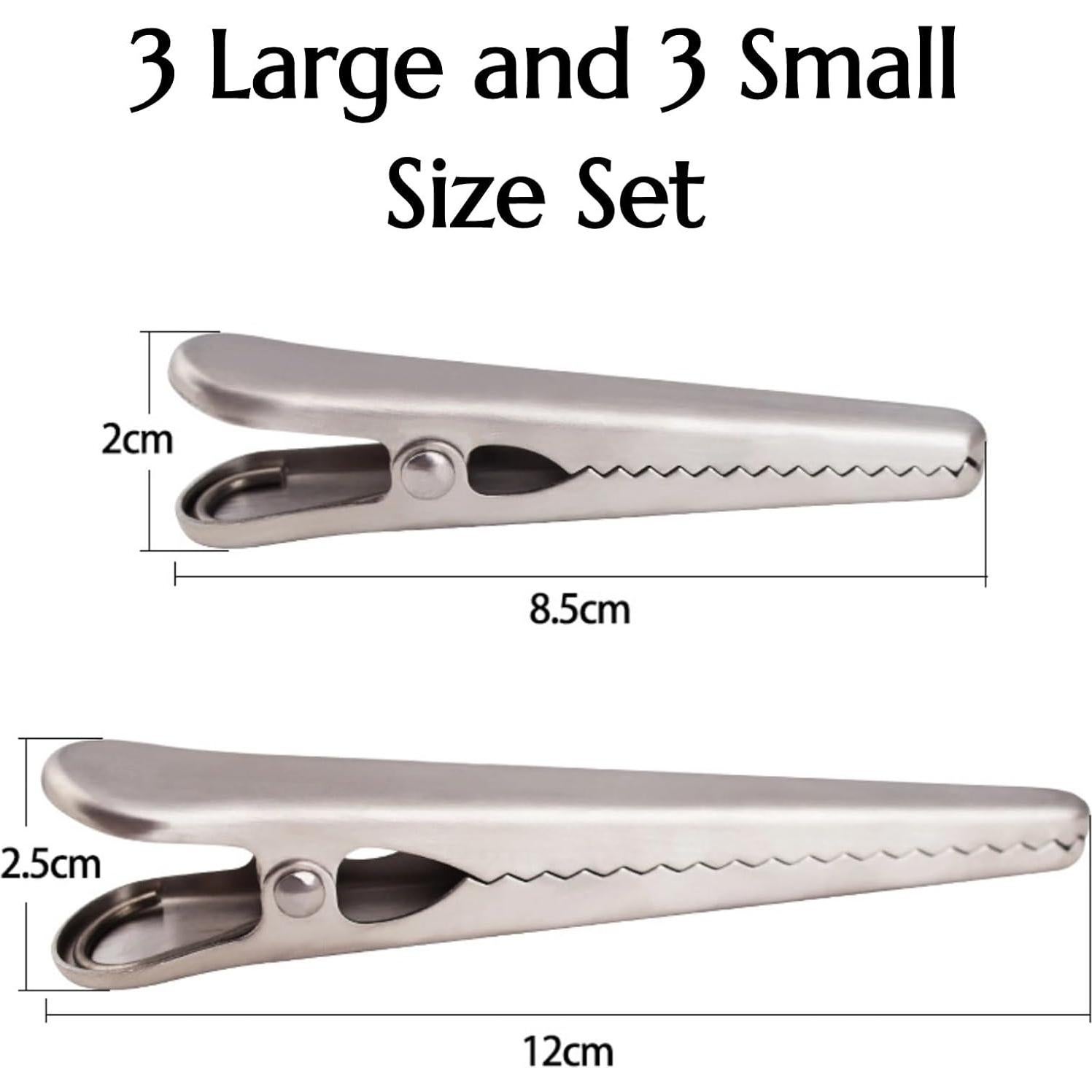 Juego de 6 Clips de Sellado de Acero Inoxidable KINTEGOOD