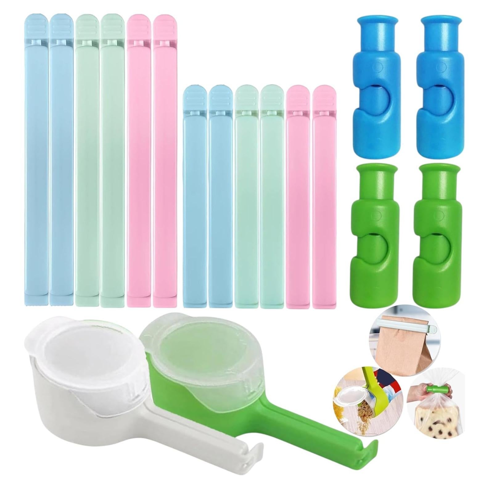 Paquete de Clips para Sellar Bolsas Genérico - 18 Piezas Multicolores