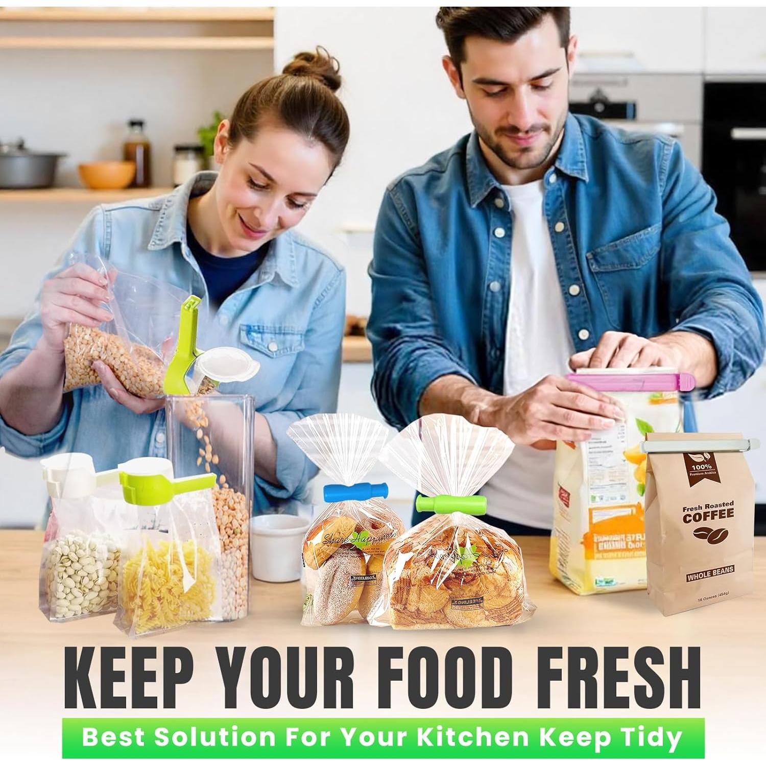 Paquete de Clips para Sellar Bolsas Genérico - 18 Piezas Multicolores