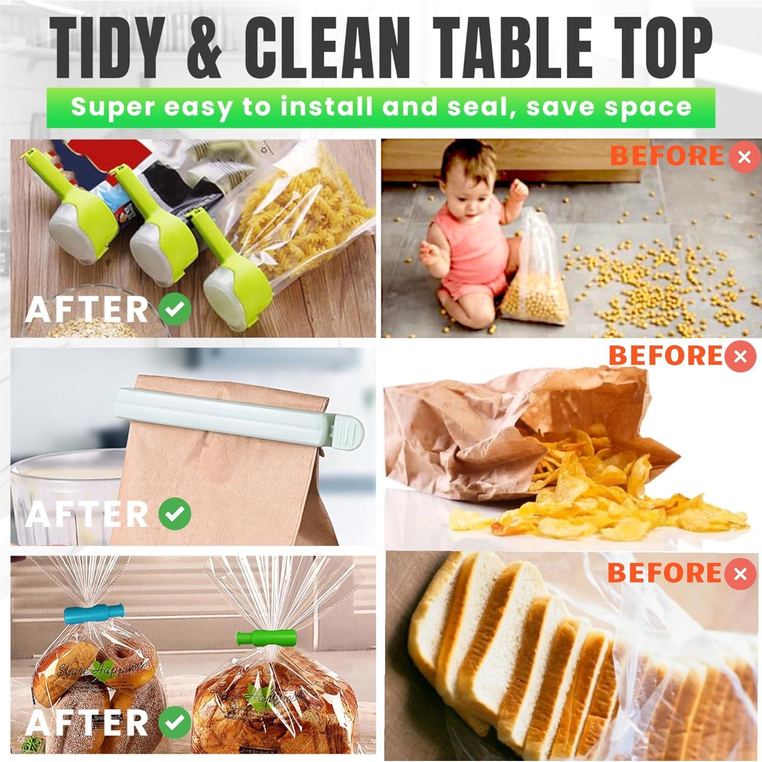 Paquete de Clips para Sellar Bolsas Genérico - 18 Piezas Multicolores