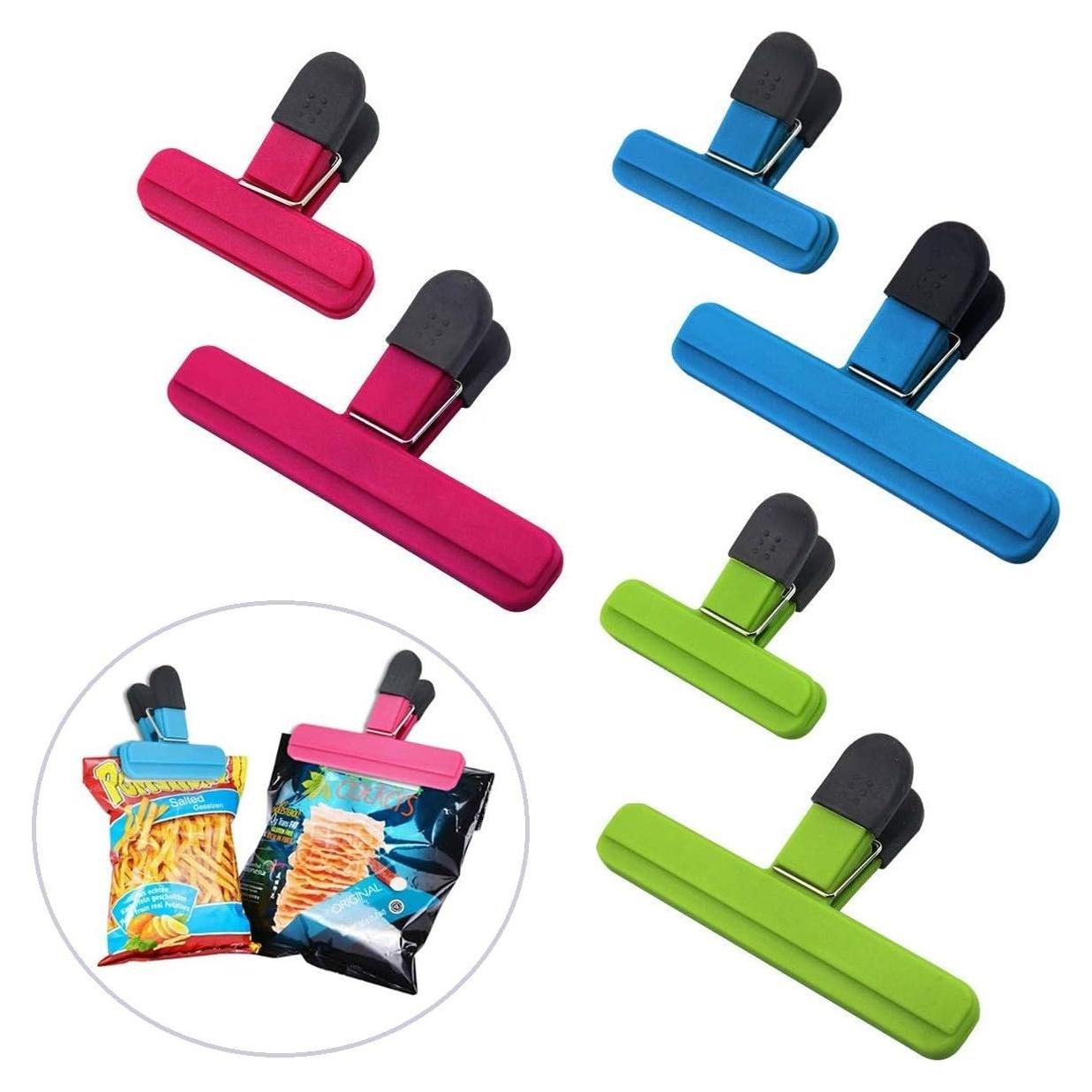 Pinzas para Alimentos ddLUCK 6 Pcs Clips Selladores Coloridos