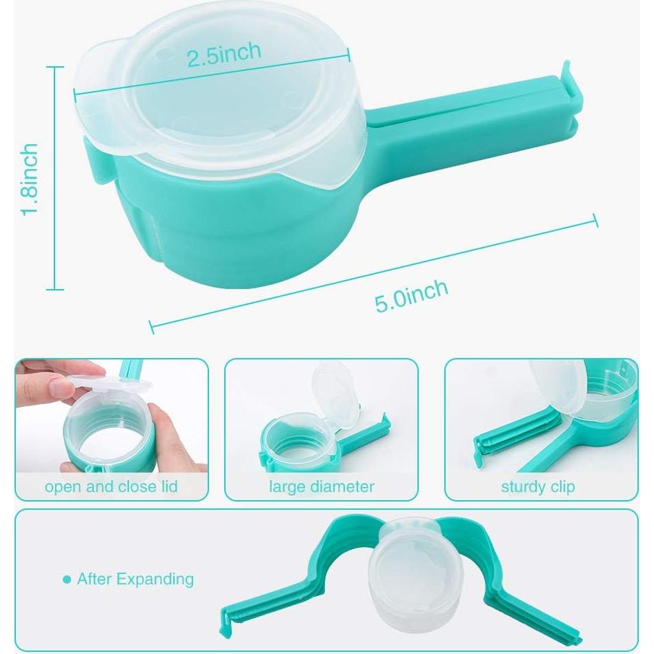 4 Clips para Bolsas de Comida Ledorr con Vertedor Grande