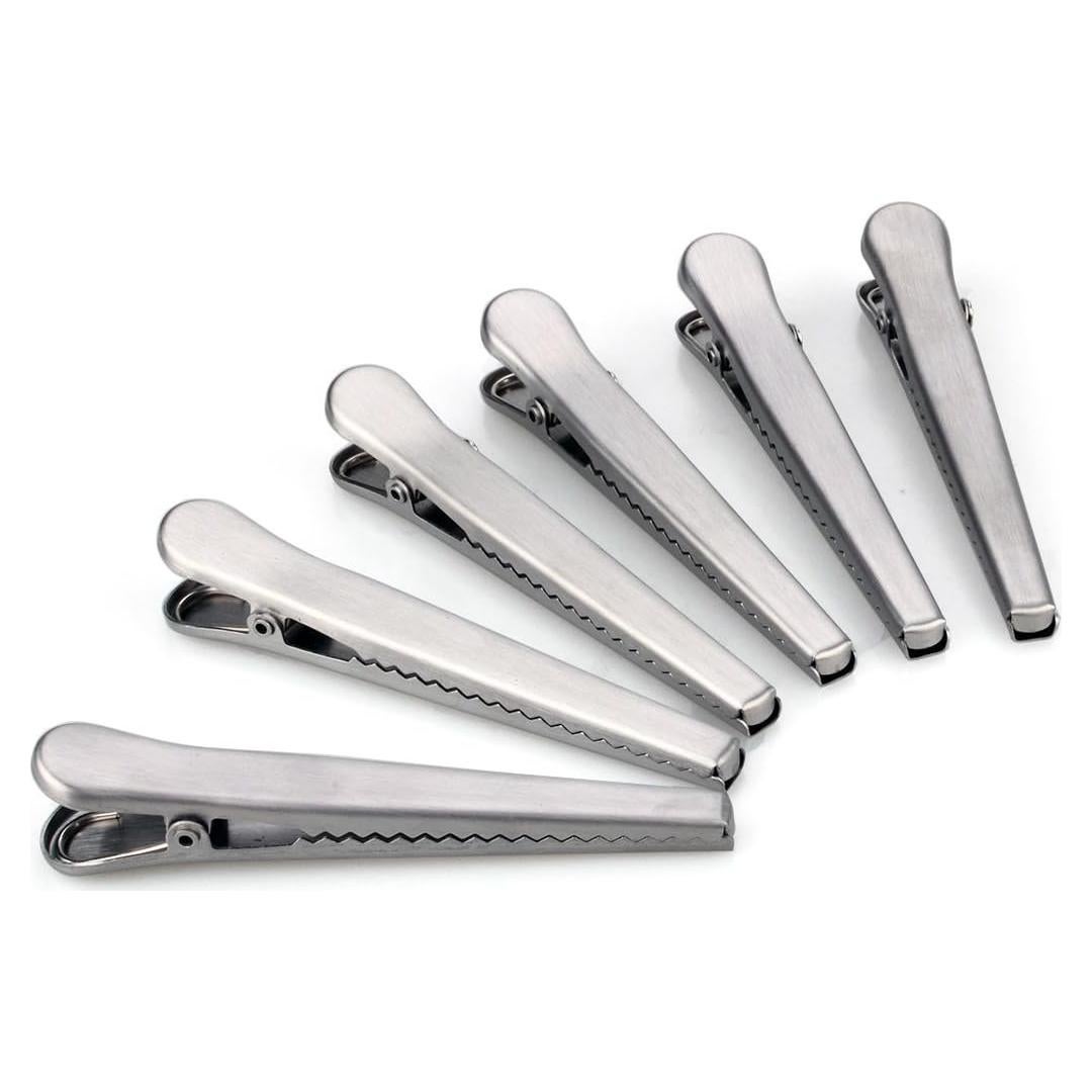 Set de 12 Clips de Acero Inoxidable Flammi para Bolsas