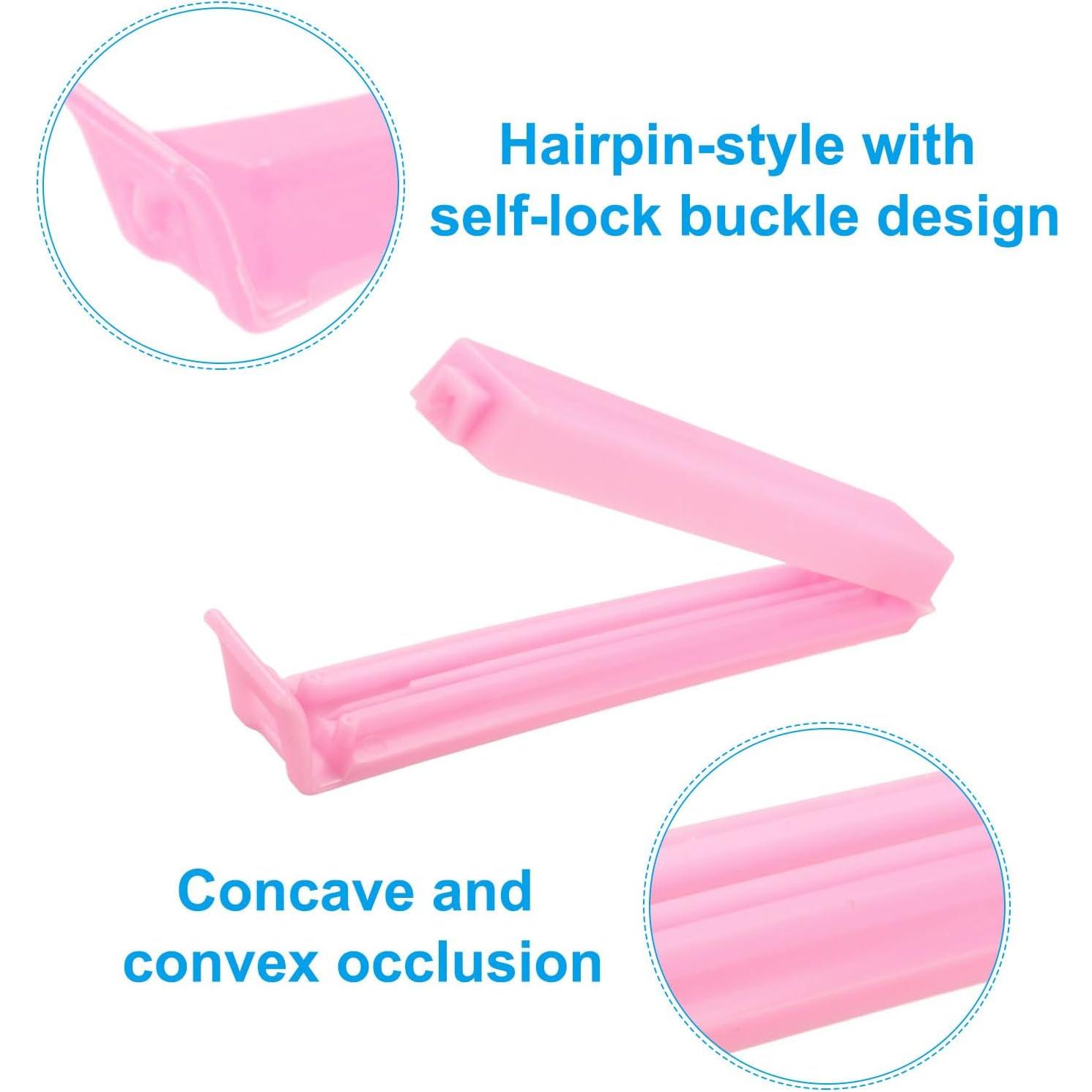 Clips de Sellado Reutilizables PATIKIL 9 cm - Paquete de 10 Rosa