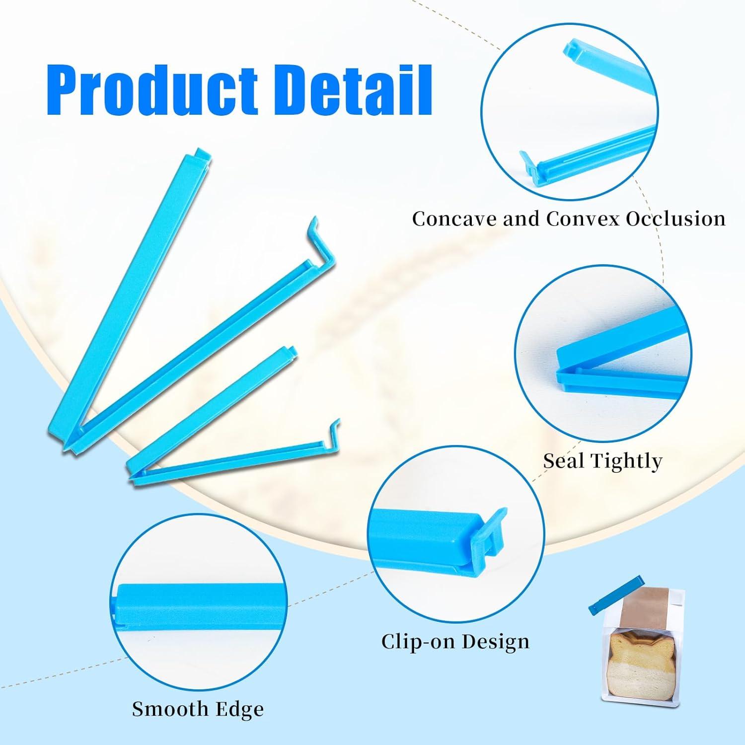 40 Clips de Sellado LIOUCBD para Alimentos - 2 Tamaños y 5 Colores