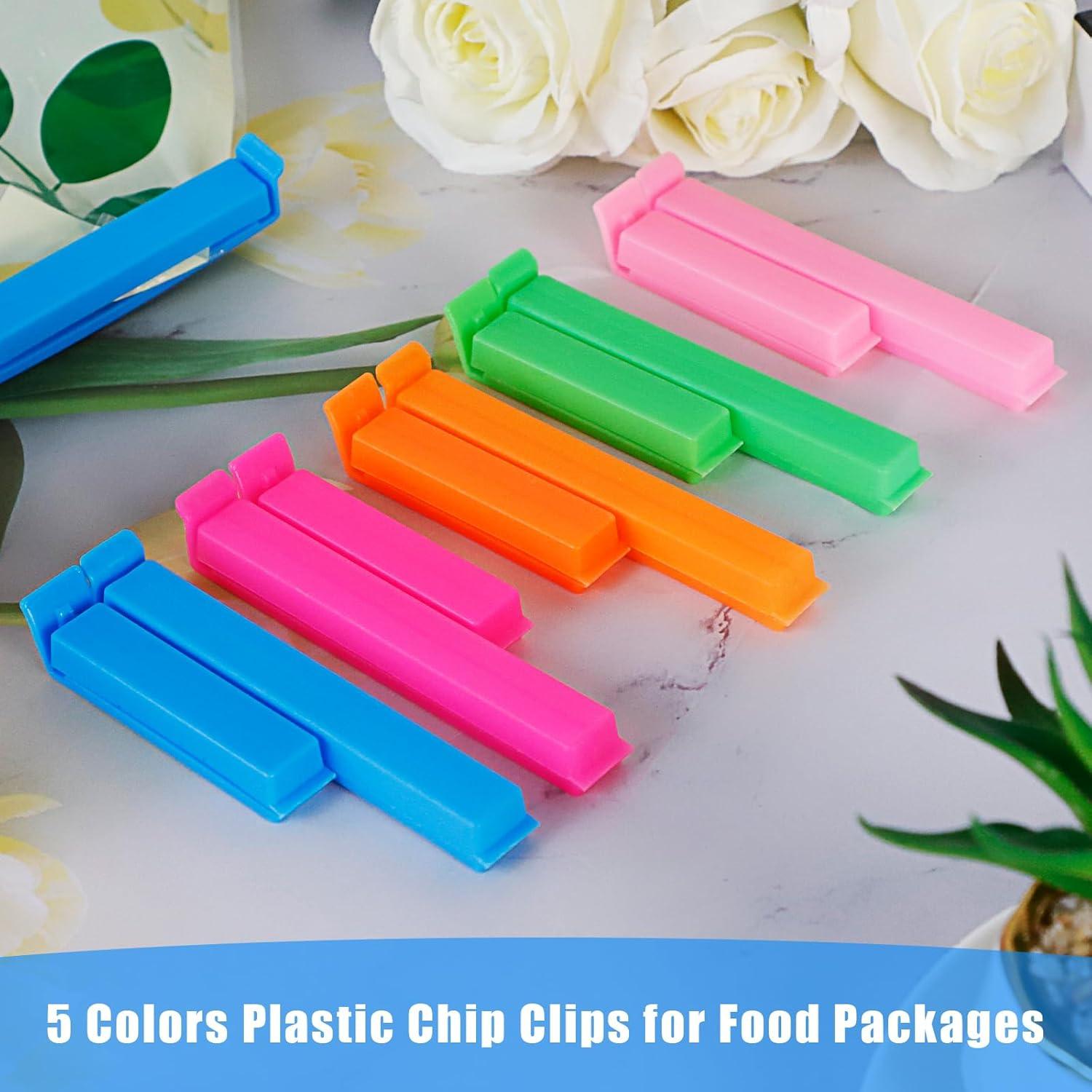 40 Clips de Sellado LIOUCBD para Alimentos - 2 Tamaños y 5 Colores