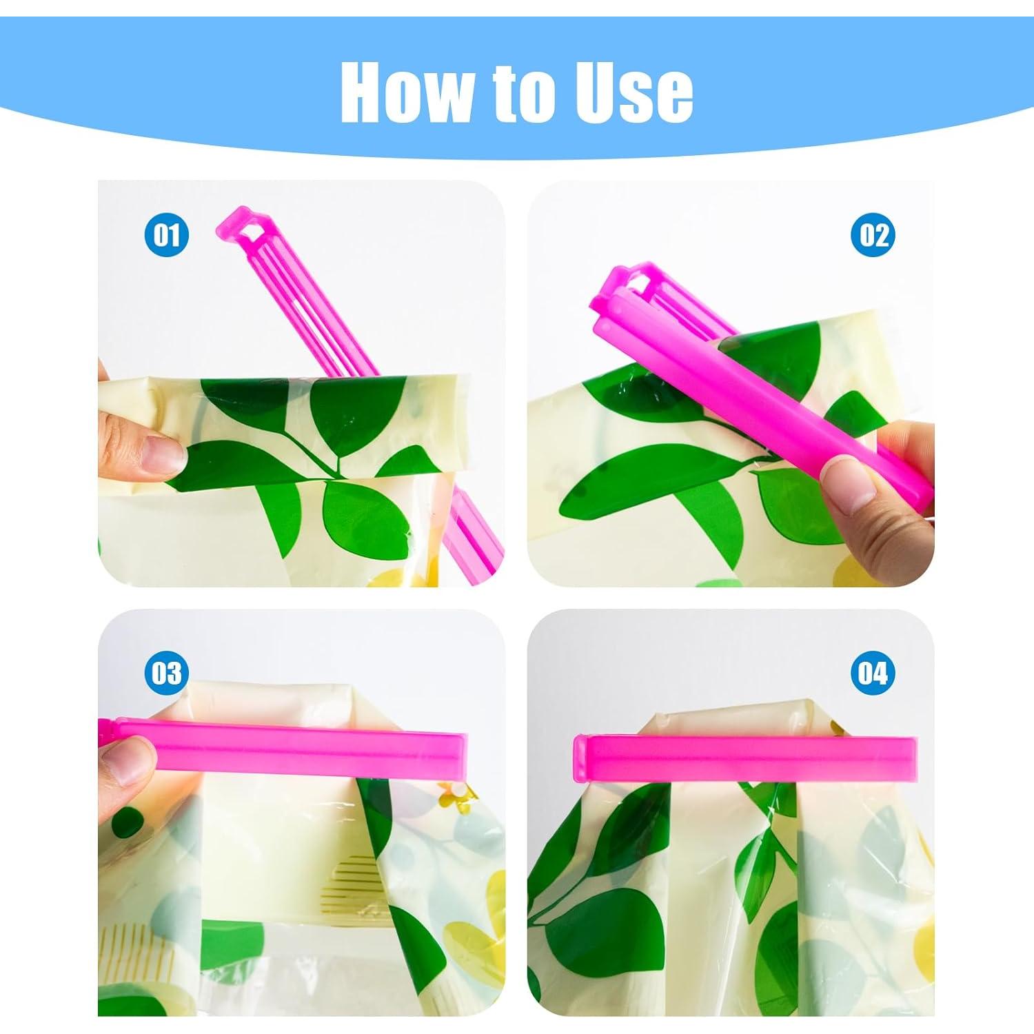 40 Clips de Sellado LIOUCBD para Alimentos - 2 Tamaños y 5 Colores