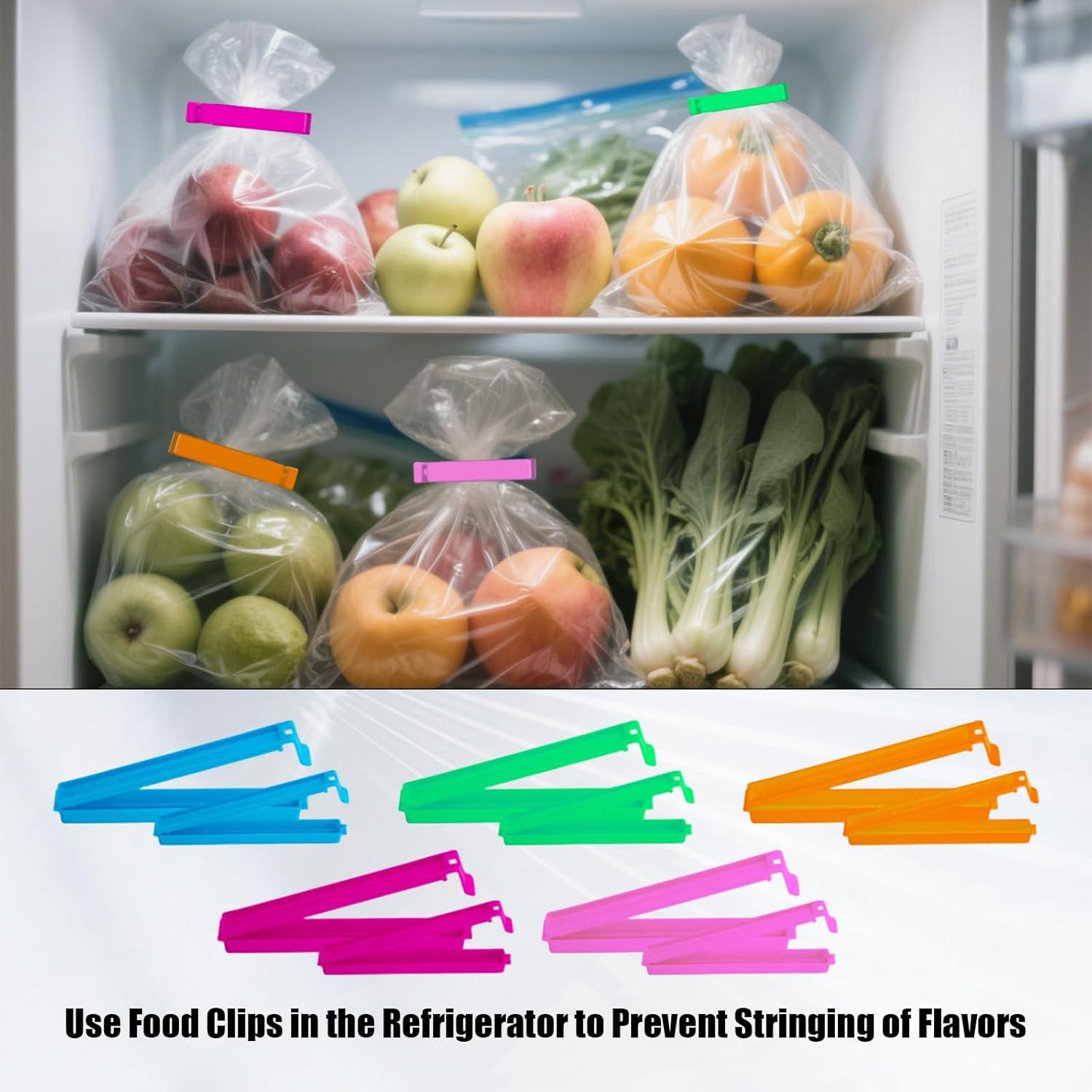 40 Clips de Sellado LIOUCBD para Alimentos - 2 Tamaños y 5 Colores