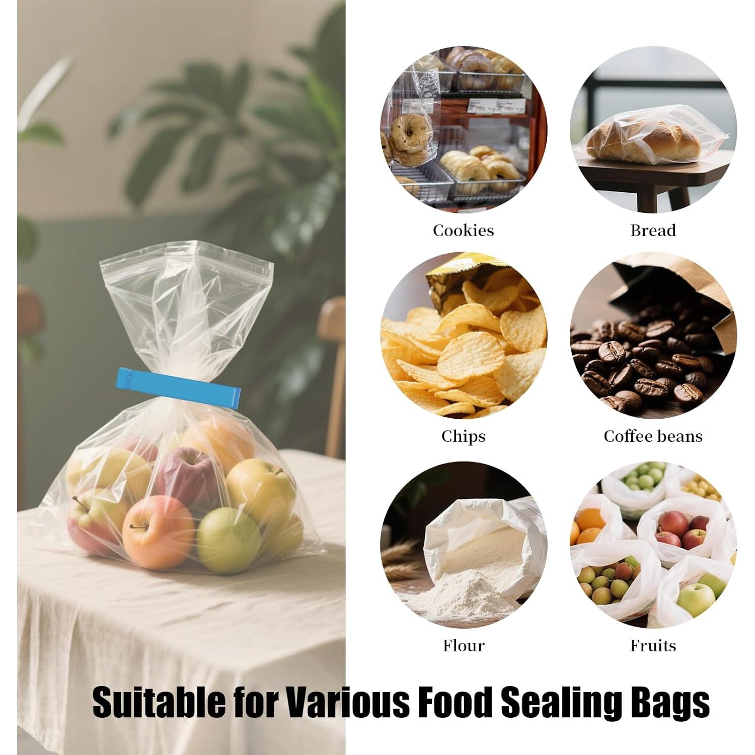 40 Clips de Sellado LIOUCBD para Alimentos - 2 Tamaños y 5 Colores