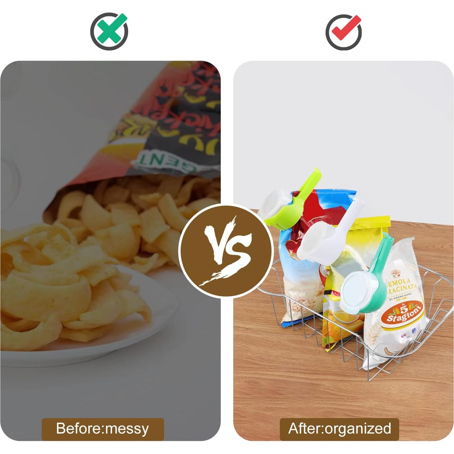 Juego de Clips Selladores Moylie con Boquilla de Vertido - 4 Pcs