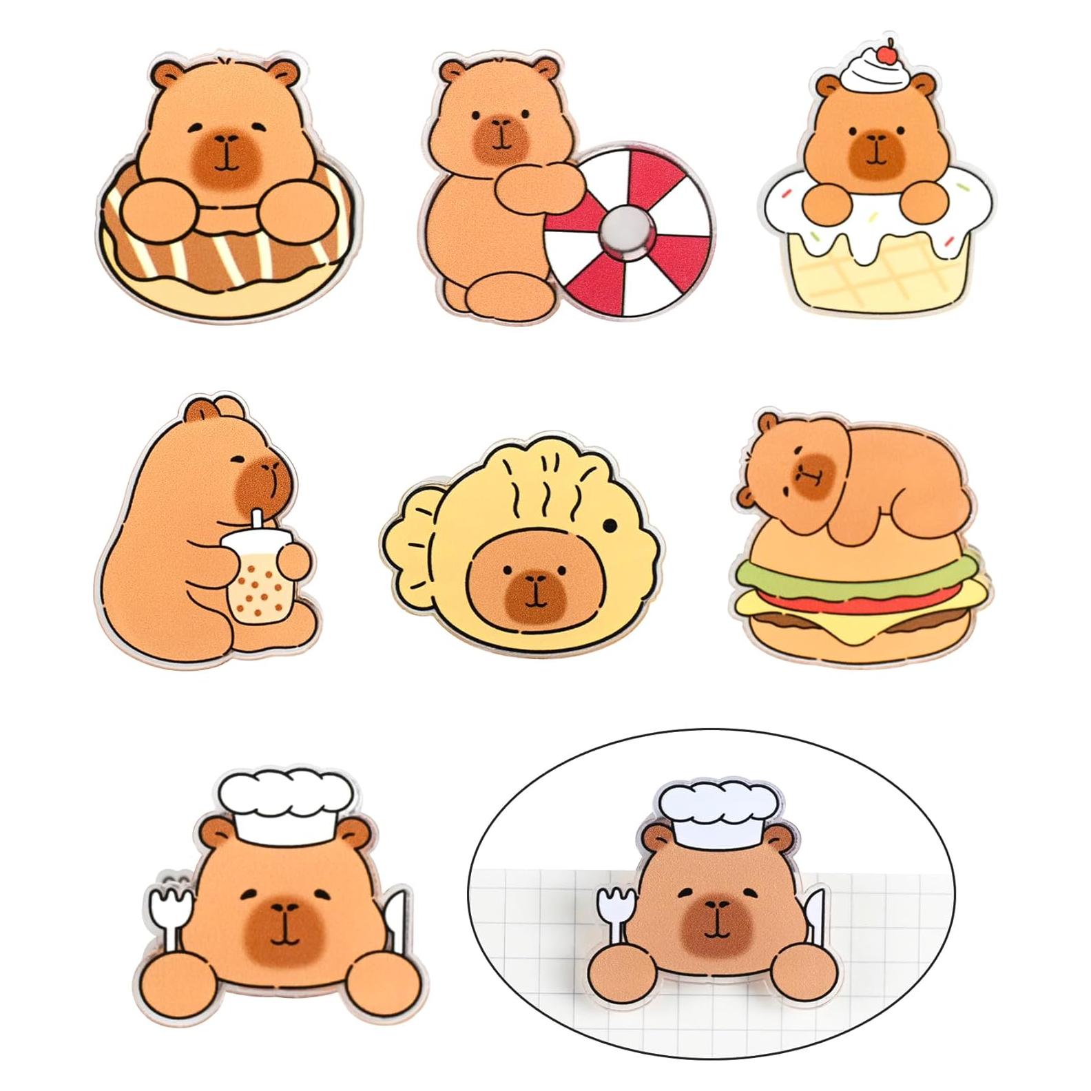 7 Clips para Bolsas Dotbengc Capybara Kawaii - Sellado Hermético