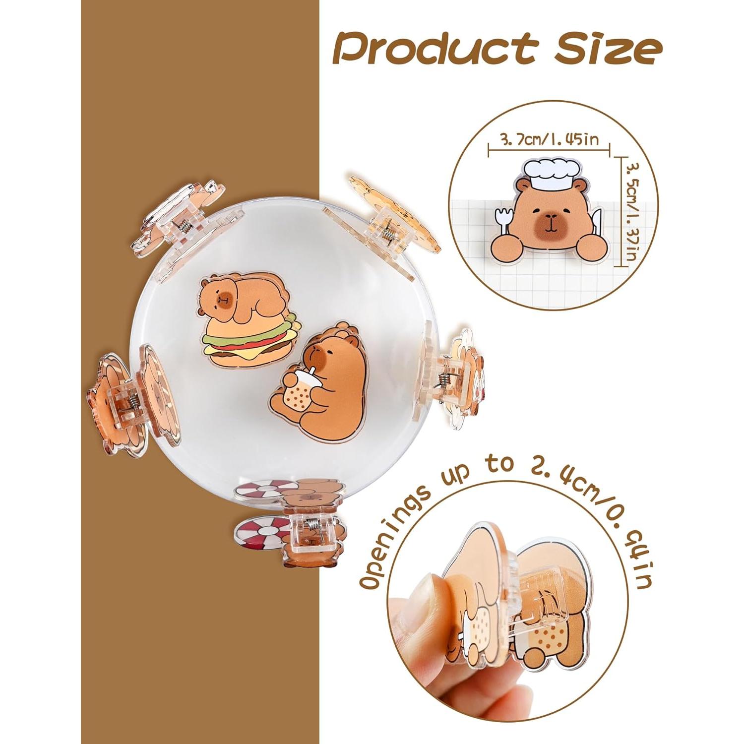 7 Clips para Bolsas Dotbengc Capybara Kawaii - Sellado Hermético