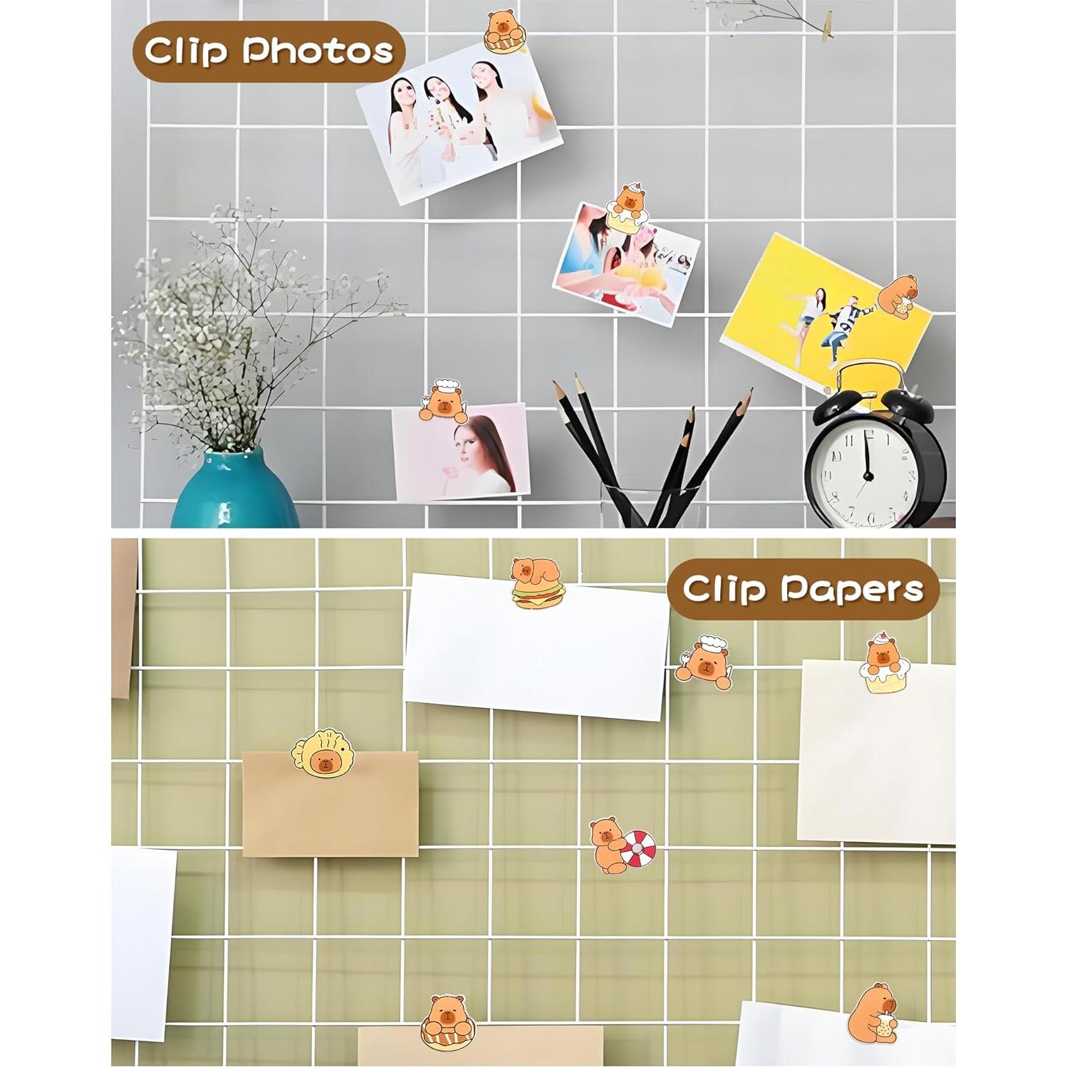 7 Clips para Bolsas Dotbengc Capybara Kawaii - Sellado Hermético