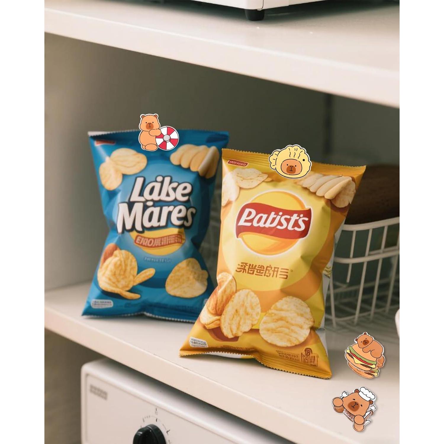 7 Clips para Bolsas Dotbengc Capybara Kawaii - Sellado Hermético