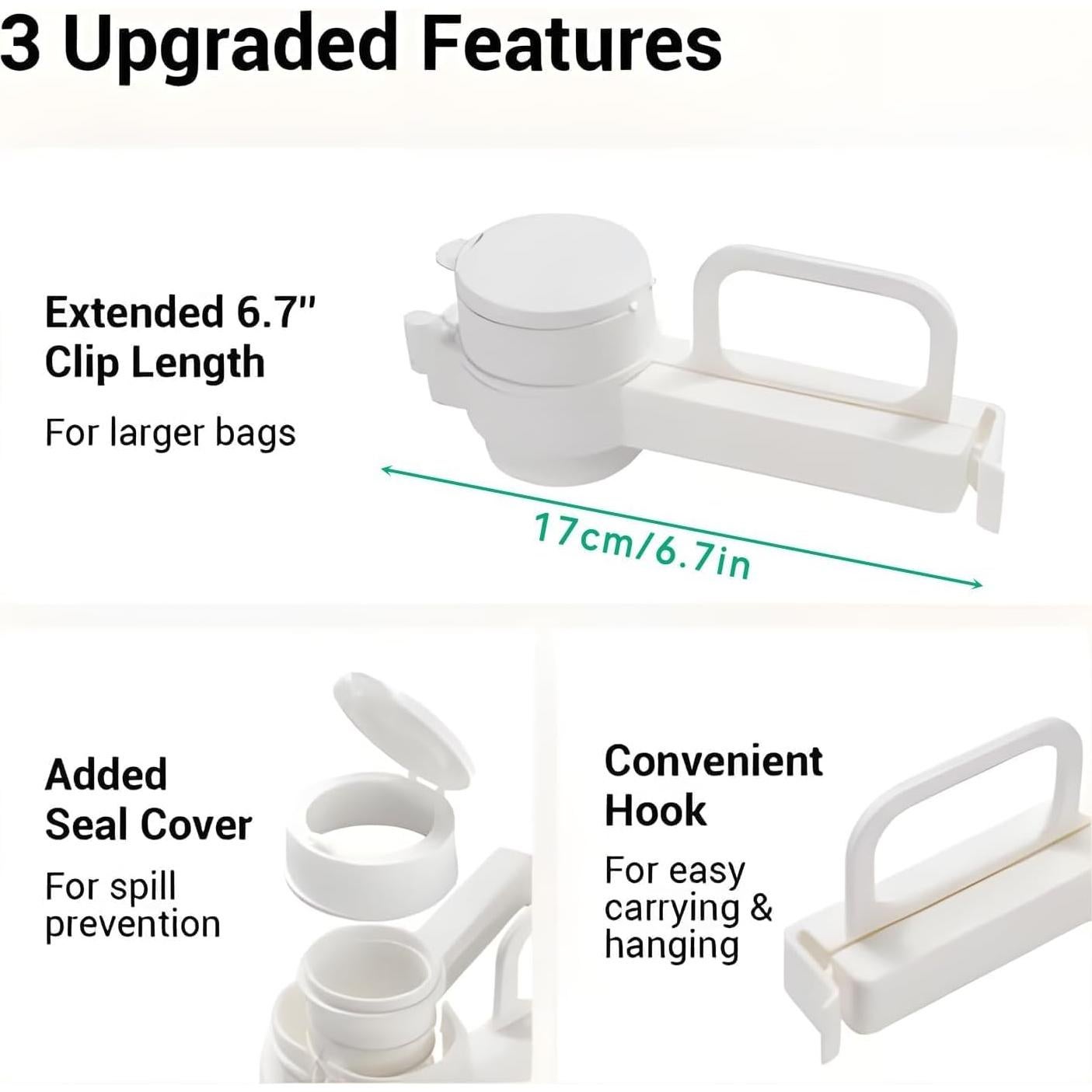 Paquete de 4 Clips para Bolsas con Boquilla LCYHOMIEE