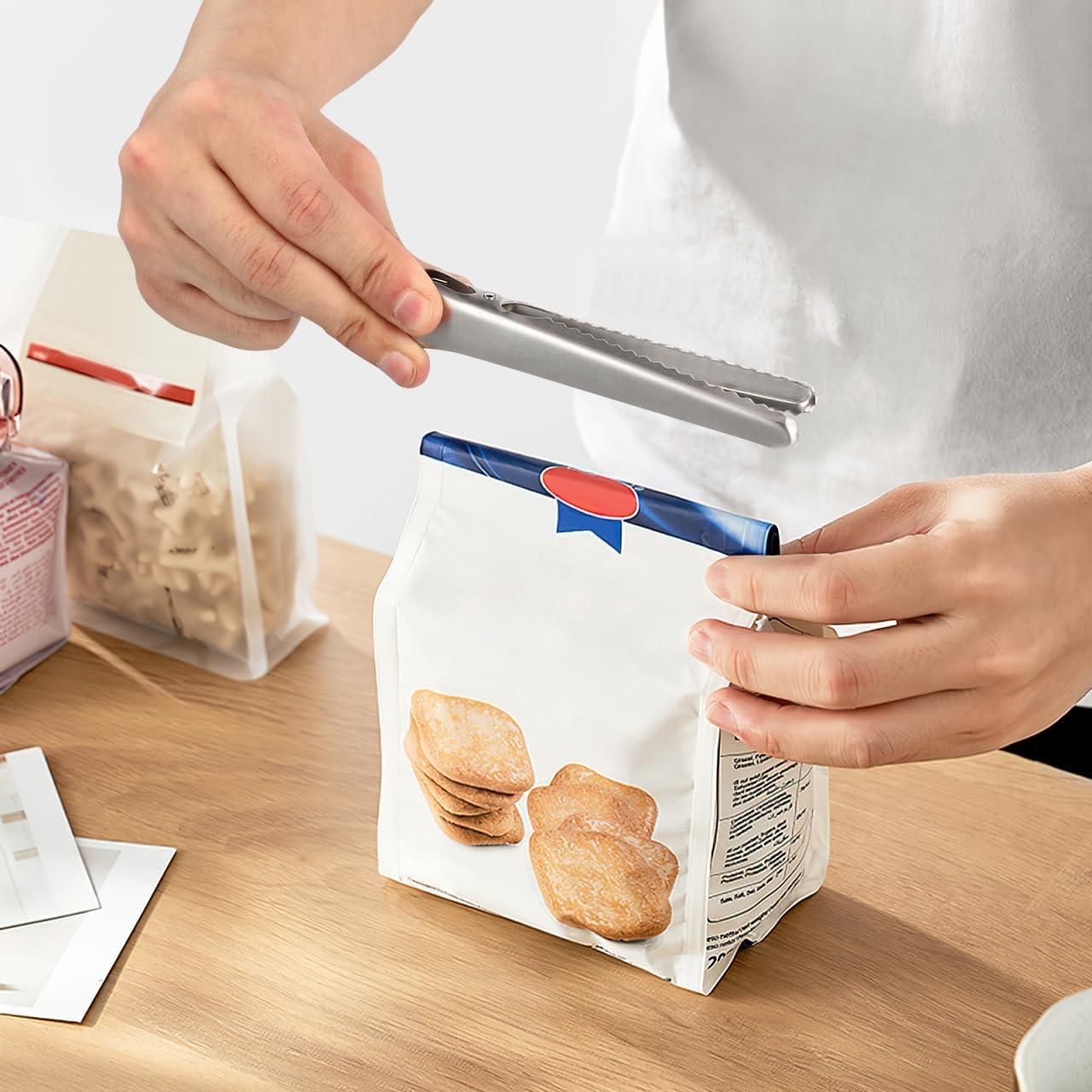 Juego de 6 Clips de Sellado YARNOW Acero Inoxidable 11.5 cm