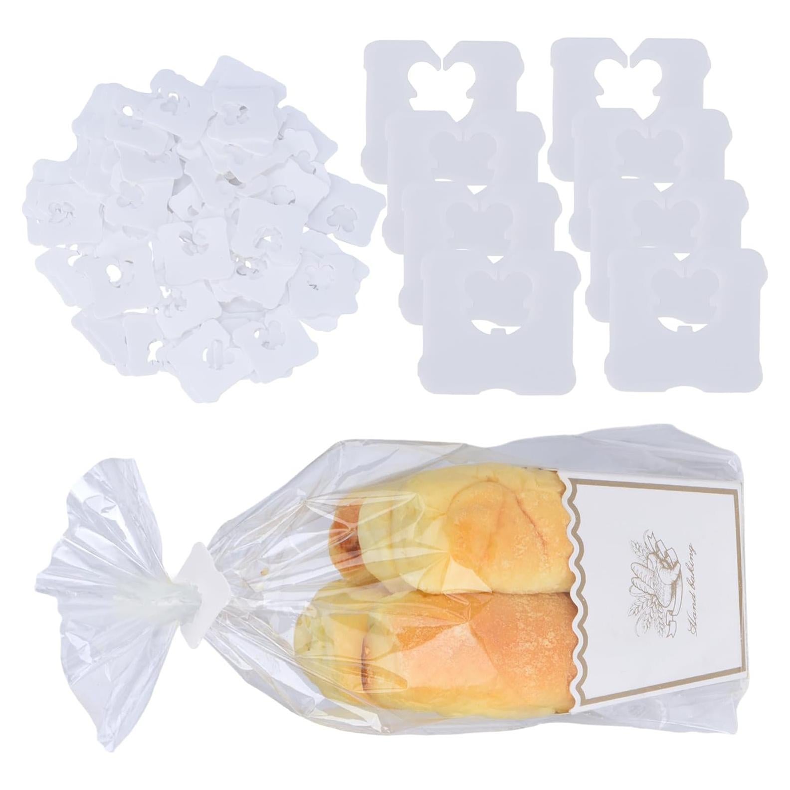 100 Clips de Pan Reutilizables Refesta - Sellado Hermético Blanco