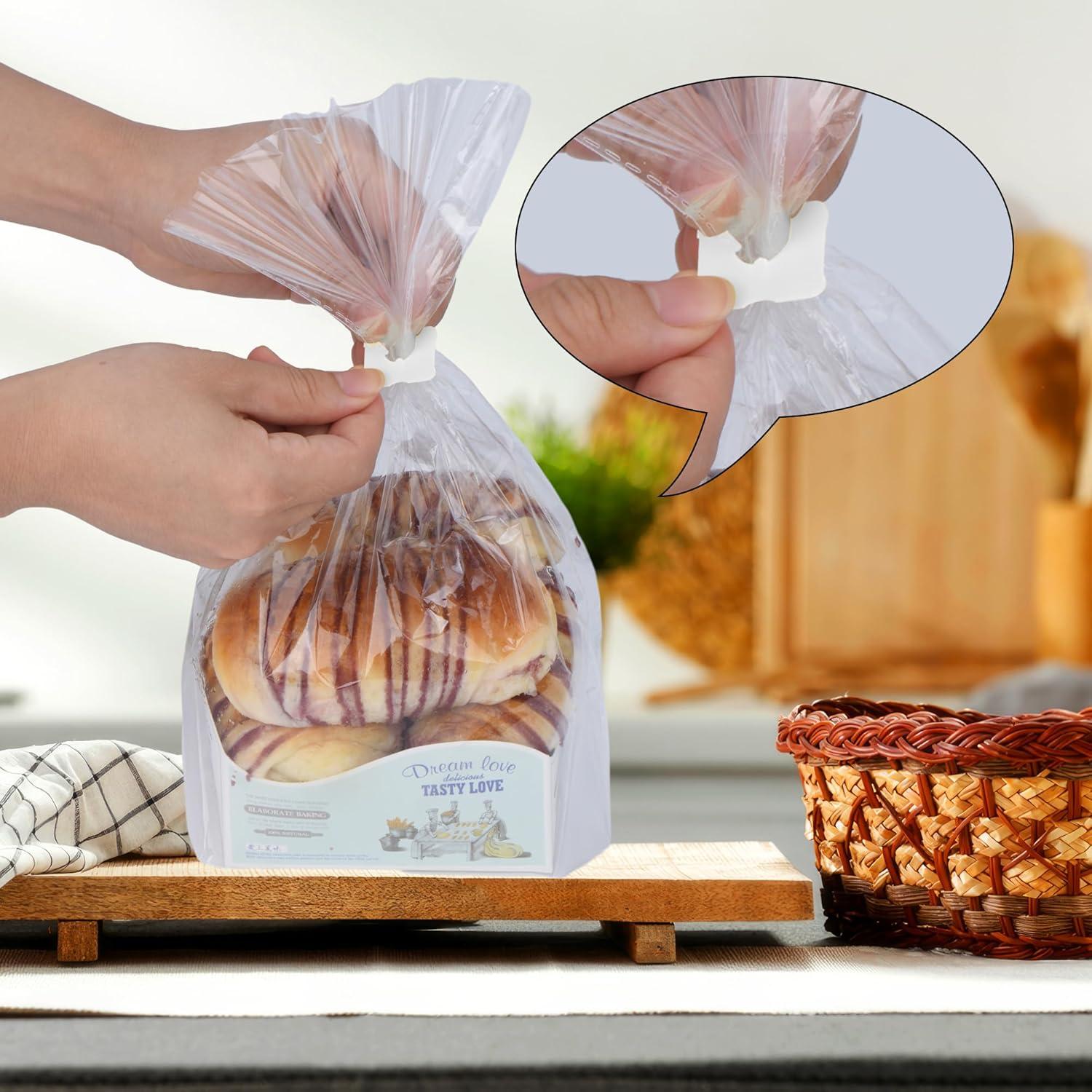 100 Clips de Pan Reutilizables Refesta - Sellado Hermético Blanco