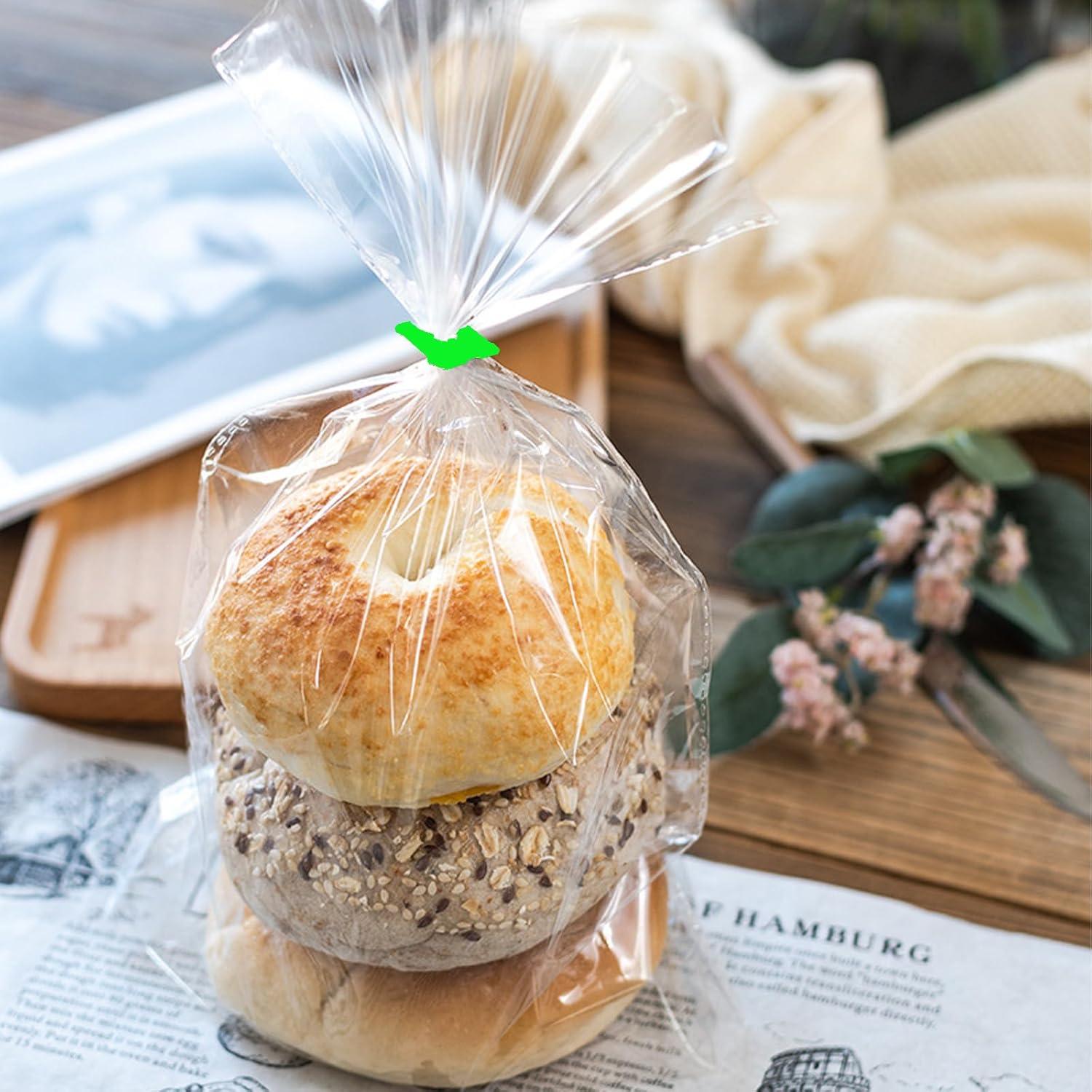 100 Clips de Bolsa de Pan Reutilizables Howinn Verde 3.2x3.2cm