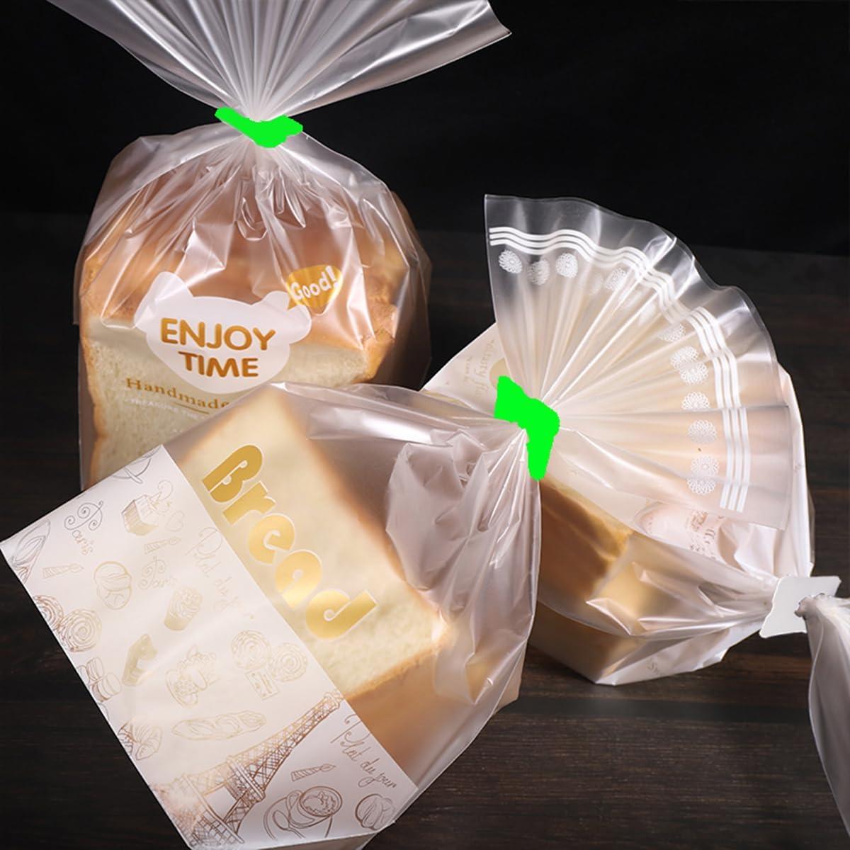 100 Clips de Bolsa de Pan Reutilizables Howinn Verde 3.2x3.2cm