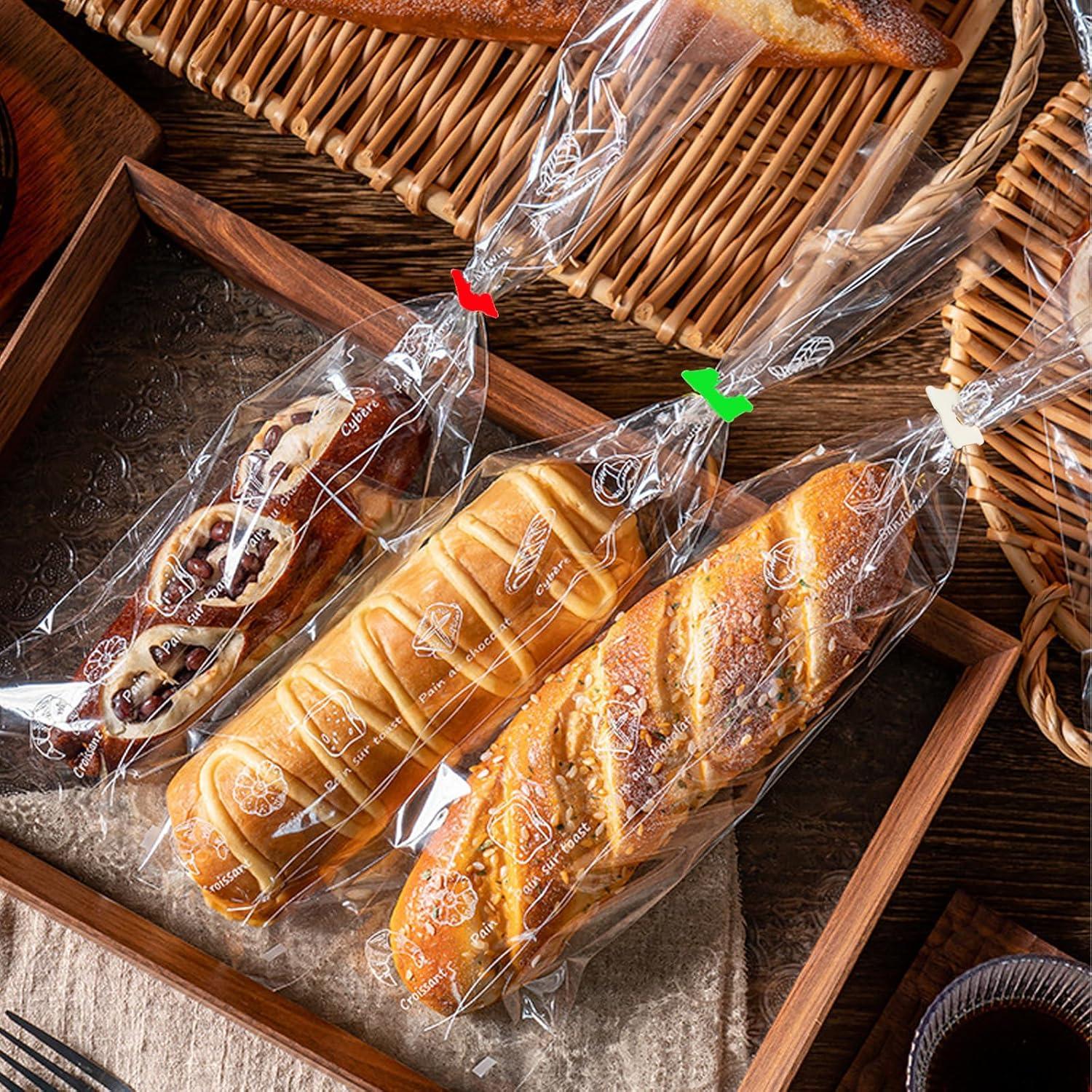 100 Clips de Bolsa de Pan Reutilizables Howinn Verde 3.2x3.2cm