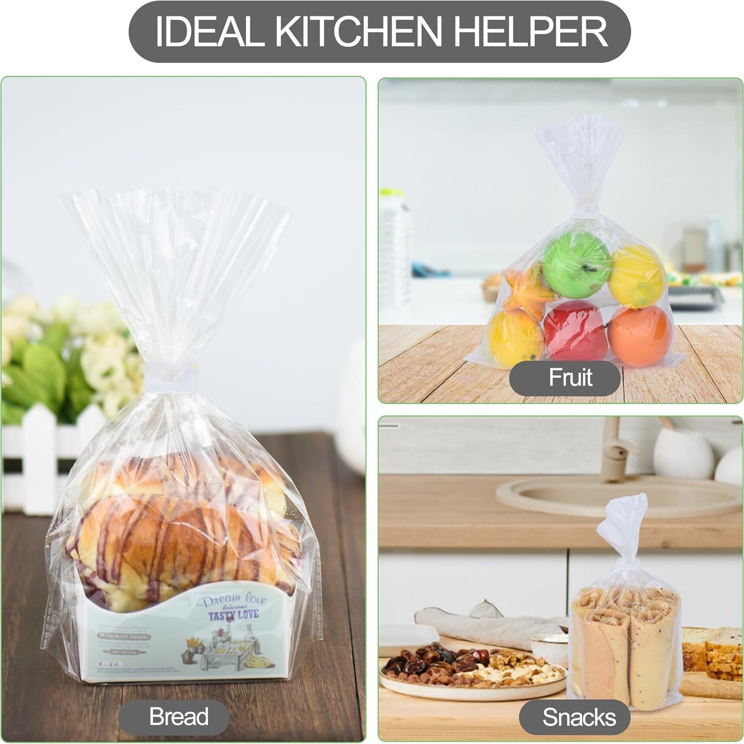 100 Clips de Plástico Reutilizables Sarini para Pan Blanco