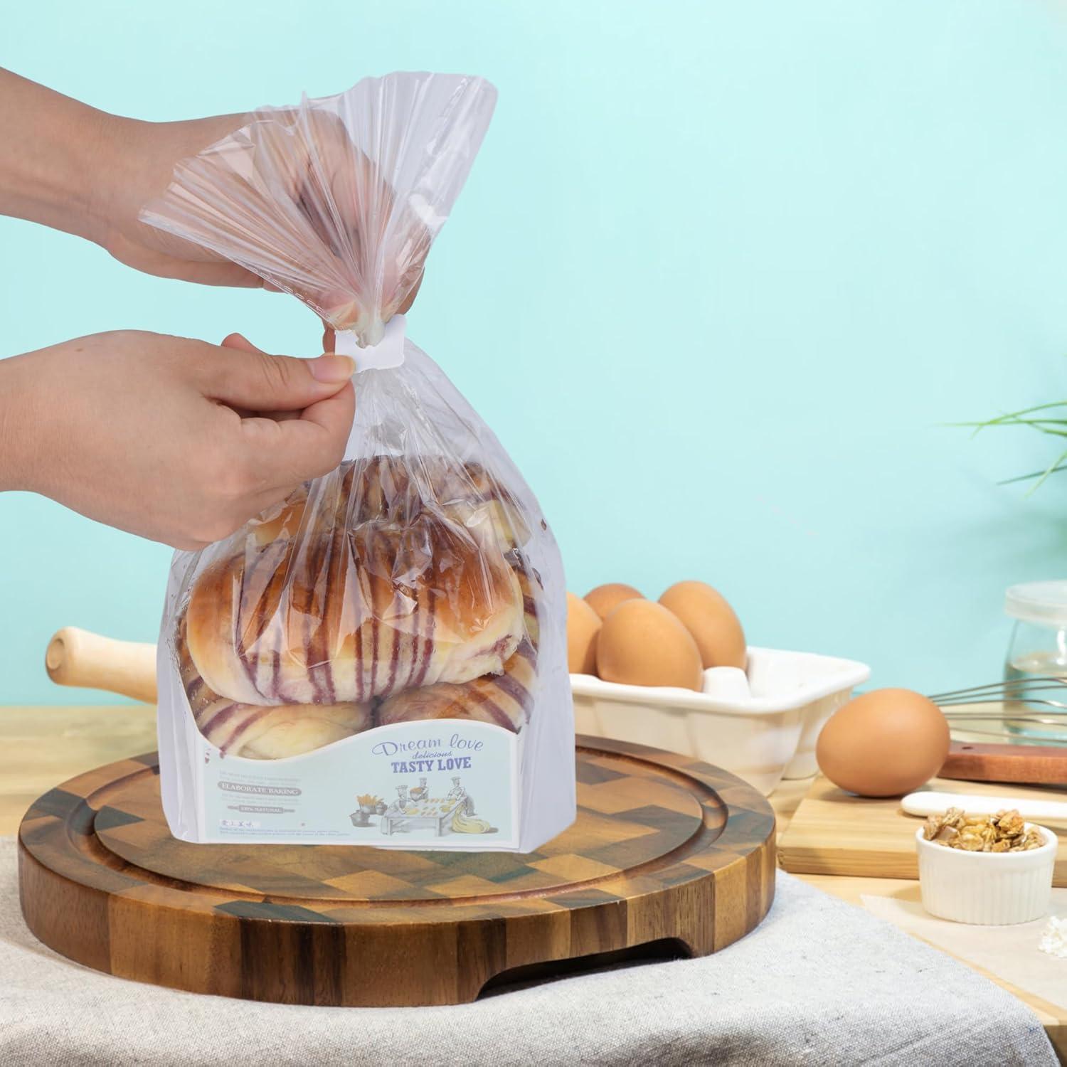 100 Clips de Plástico Reutilizables Sarini para Pan Blanco