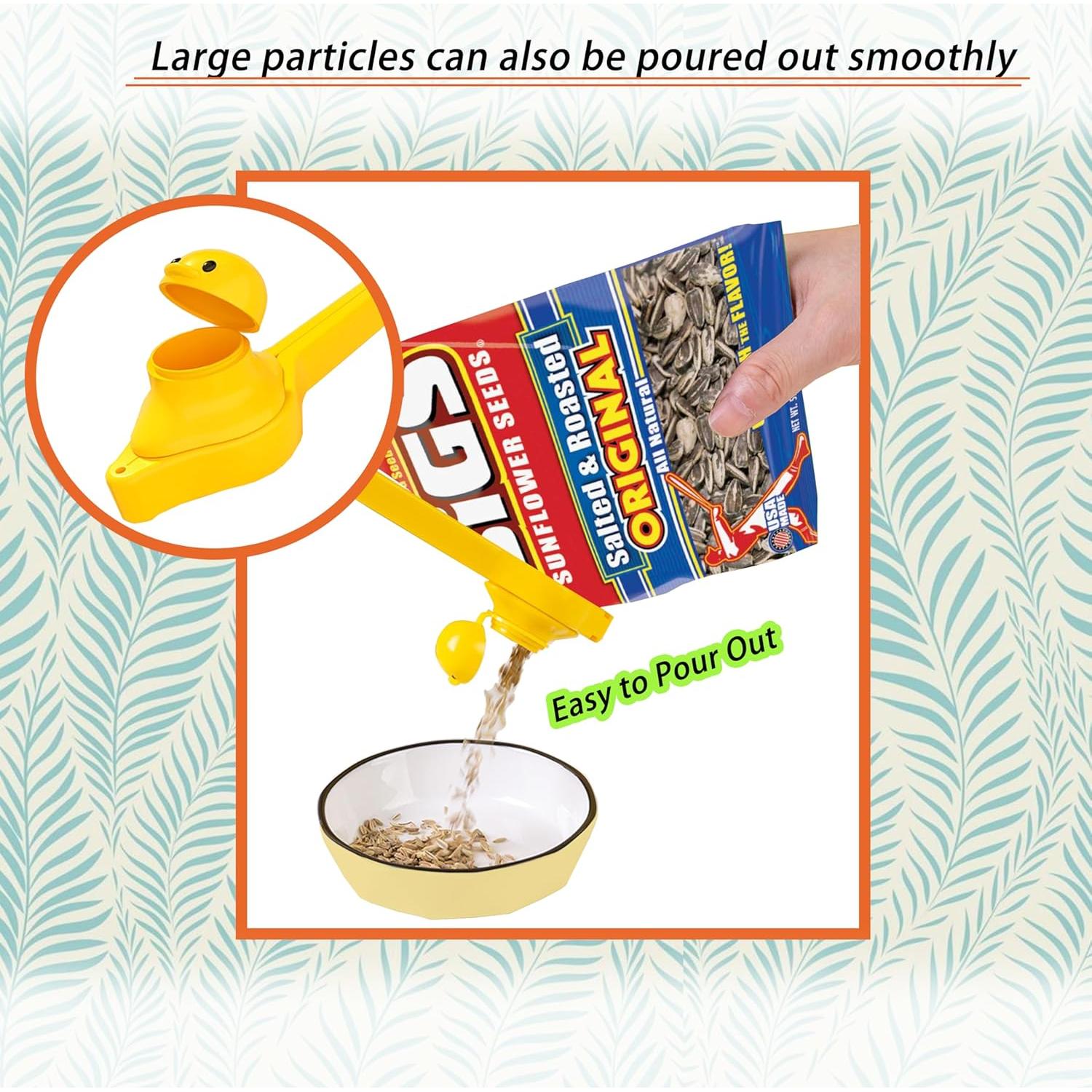 Juego de 4 Clips Selladores en Forma de Pato Amarillo - YeeSingLon