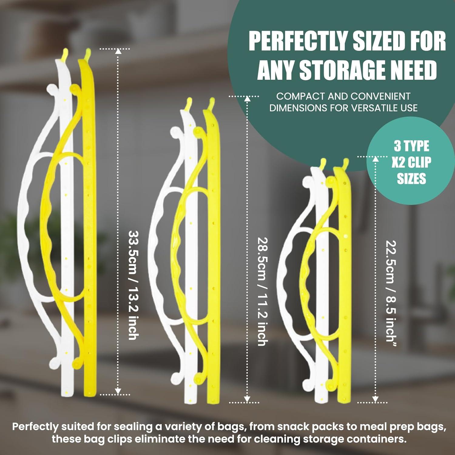 Varillas Sella Bolsas Reutilizables 6 Pcs con Mango - Hermético