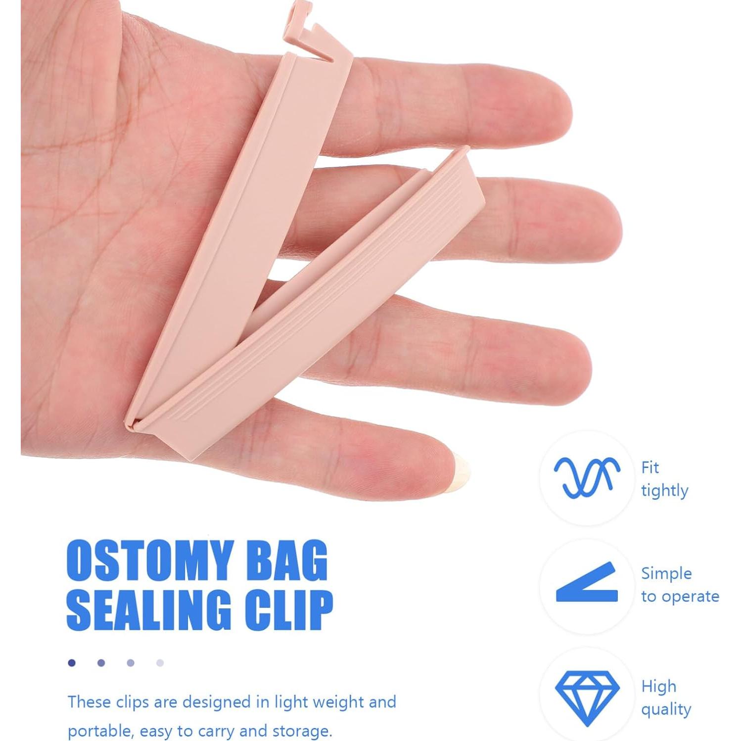 Clip de Bolsa de Ostomía Healifty 10 Piezas Drenable a Prueba de Fugas