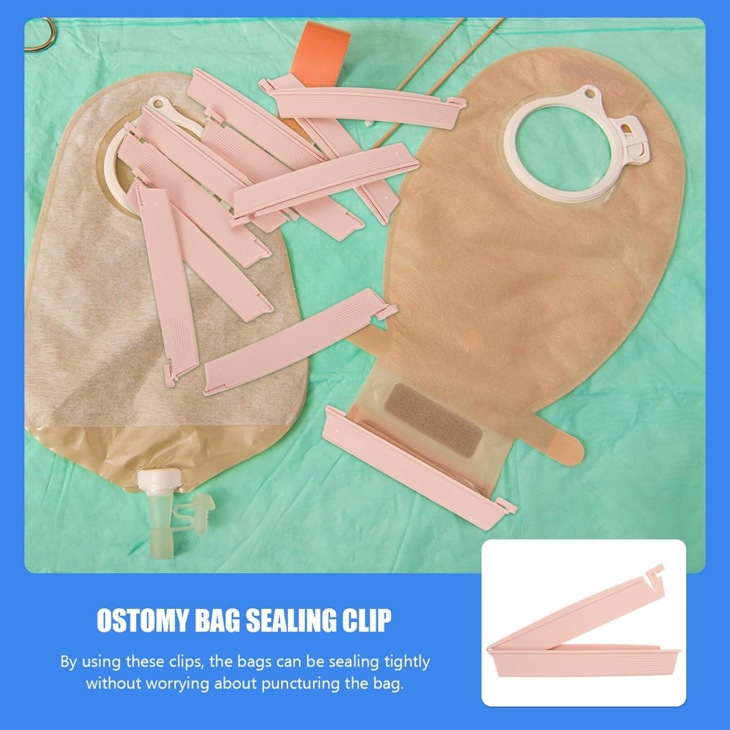 Clip de Bolsa de Ostomía Healifty 10 Piezas Drenable a Prueba de Fugas